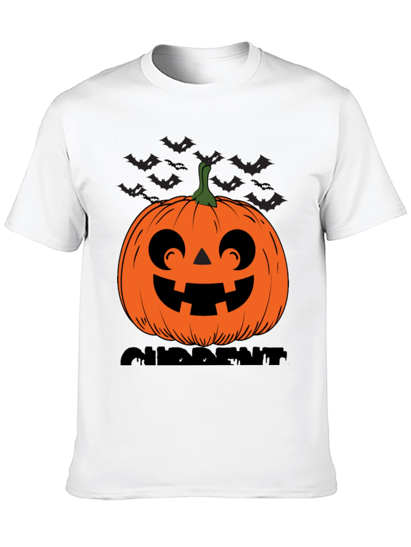 Halloween Pumpkin Bats Graphic T-Shirt