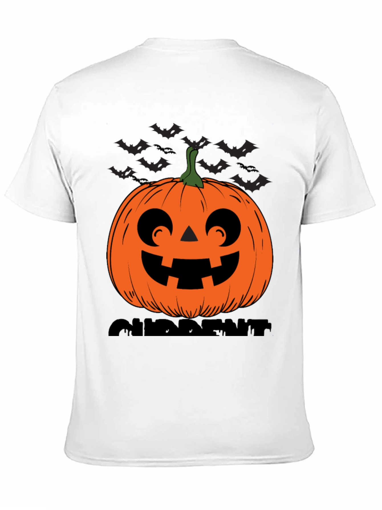 Halloween Pumpkin Bats Graphic T-Shirt