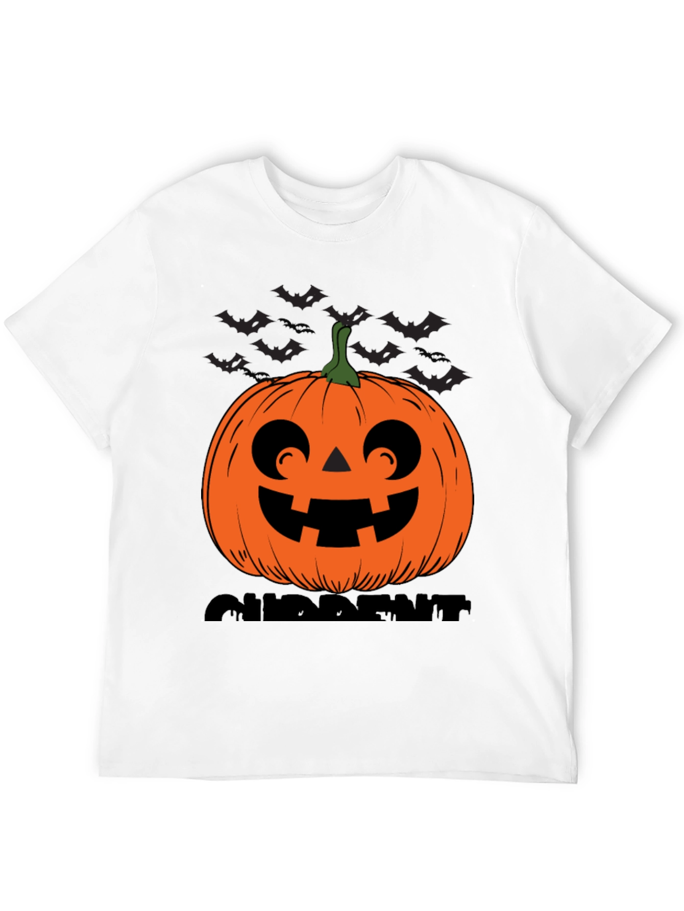 Halloween Pumpkin Bats Graphic T-Shirt