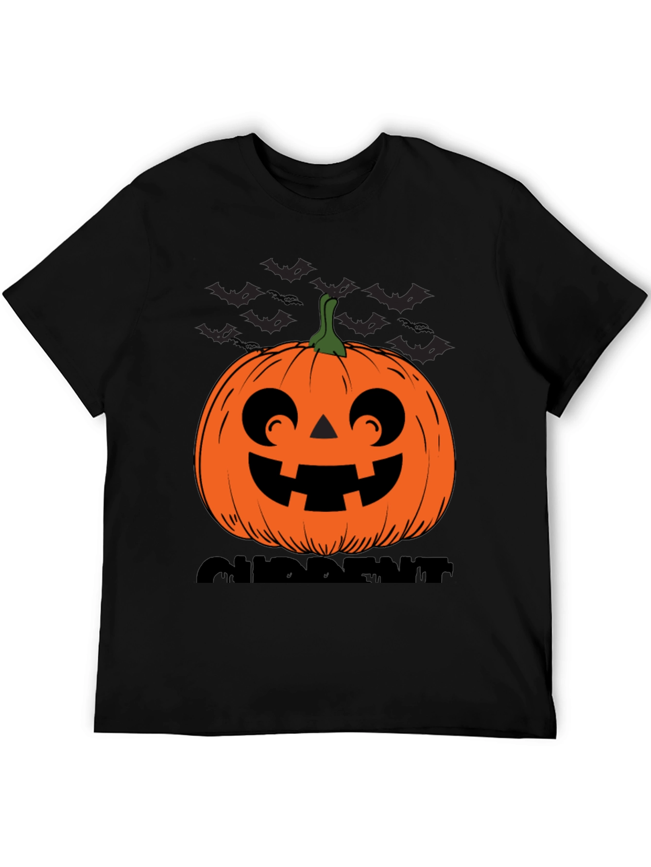 Halloween Pumpkin Bats Graphic T-Shirt