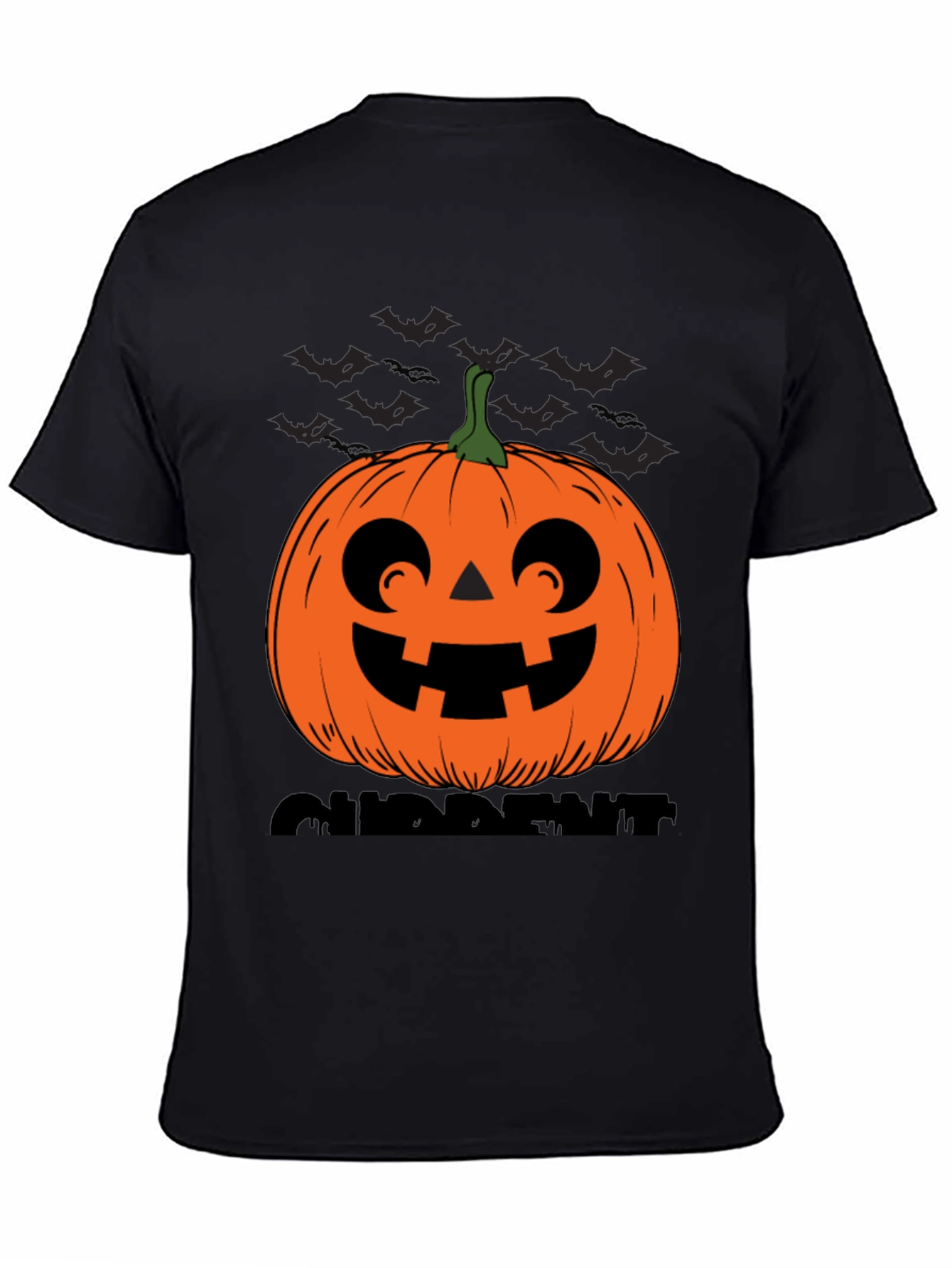 Halloween Pumpkin Bats Graphic T-Shirt
