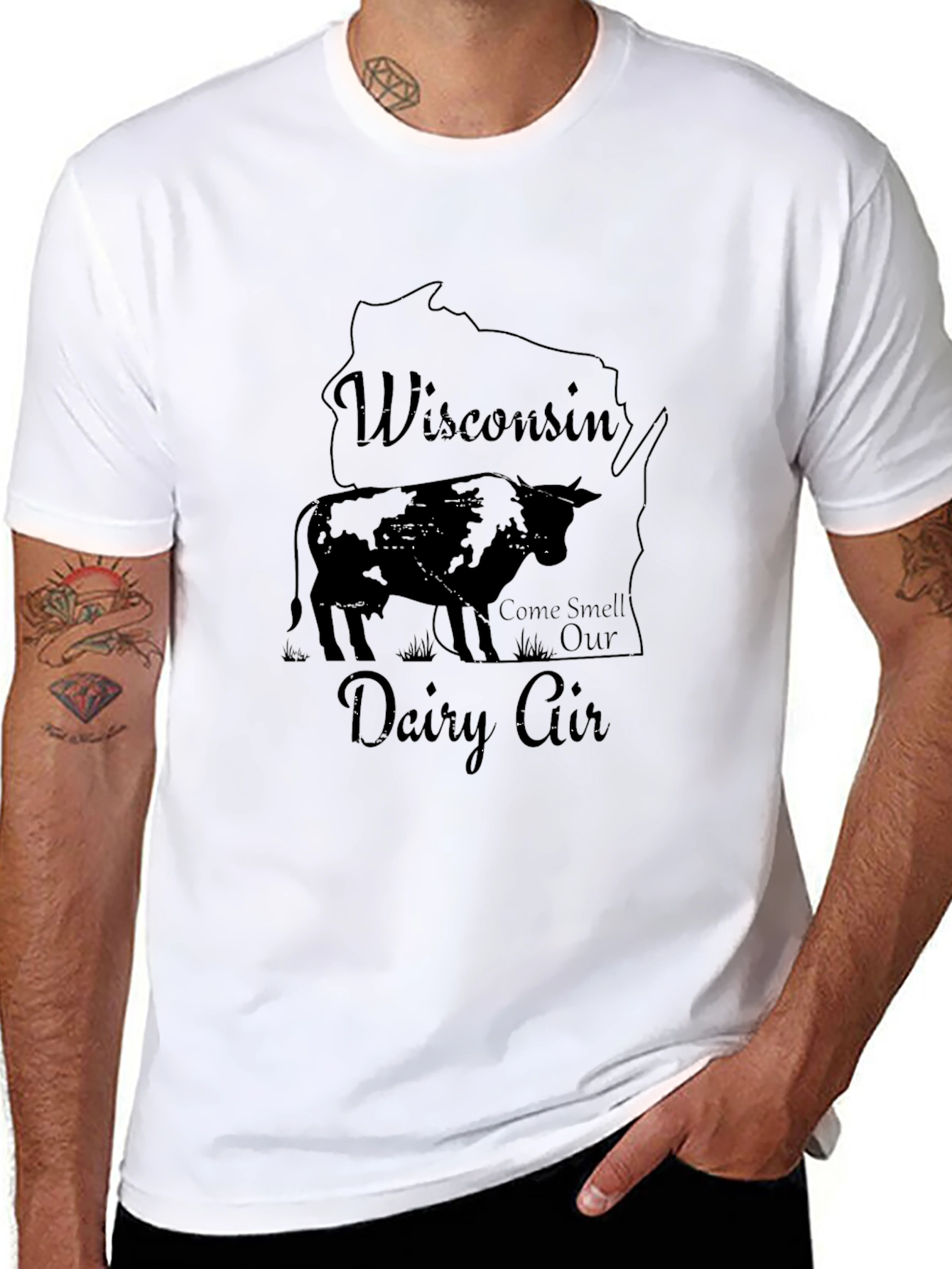 Wisconsin Dairy Air T-Shirt - Unisex Black Tee