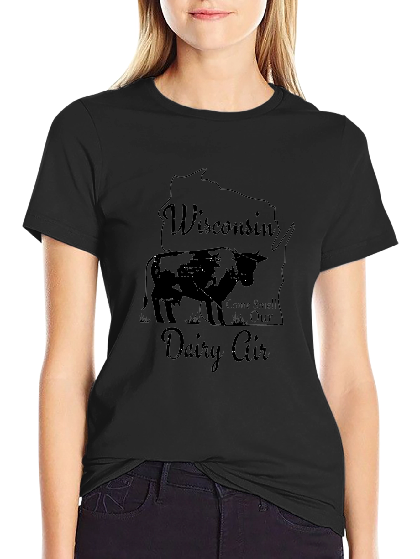 Wisconsin Dairy Air T-Shirt - Unisex Black Tee