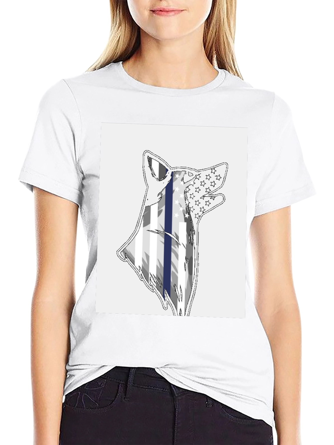 Thin Blue Line Wolf T-Shirt