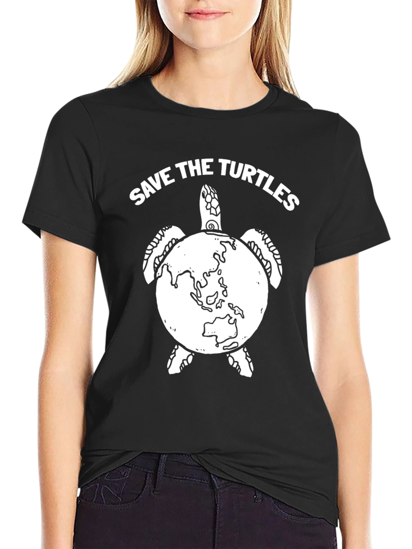 Save the Turtles T-Shirt - Earth Turtle Design