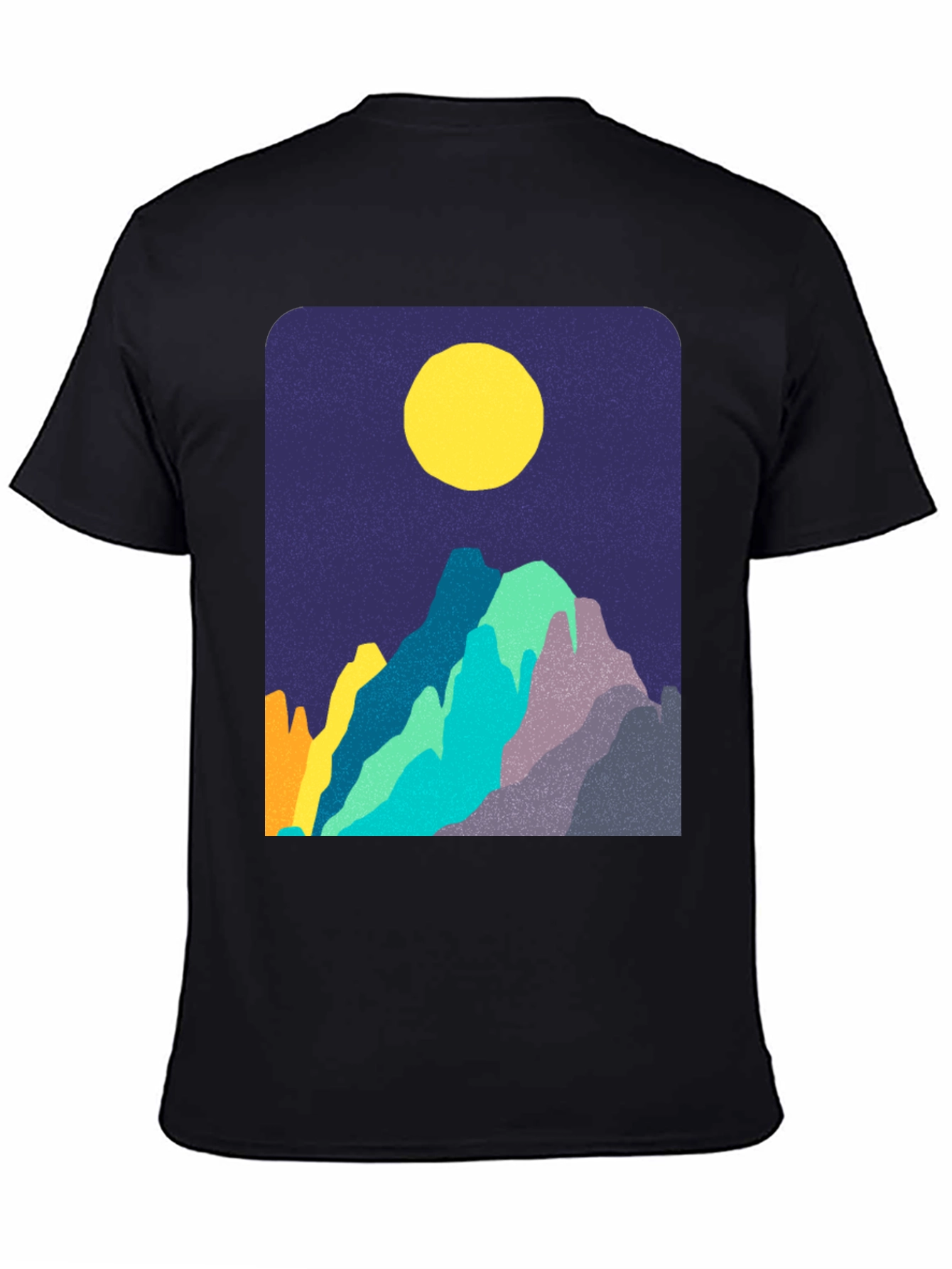 Abstract Mountain Scene Graphic T-Shirt