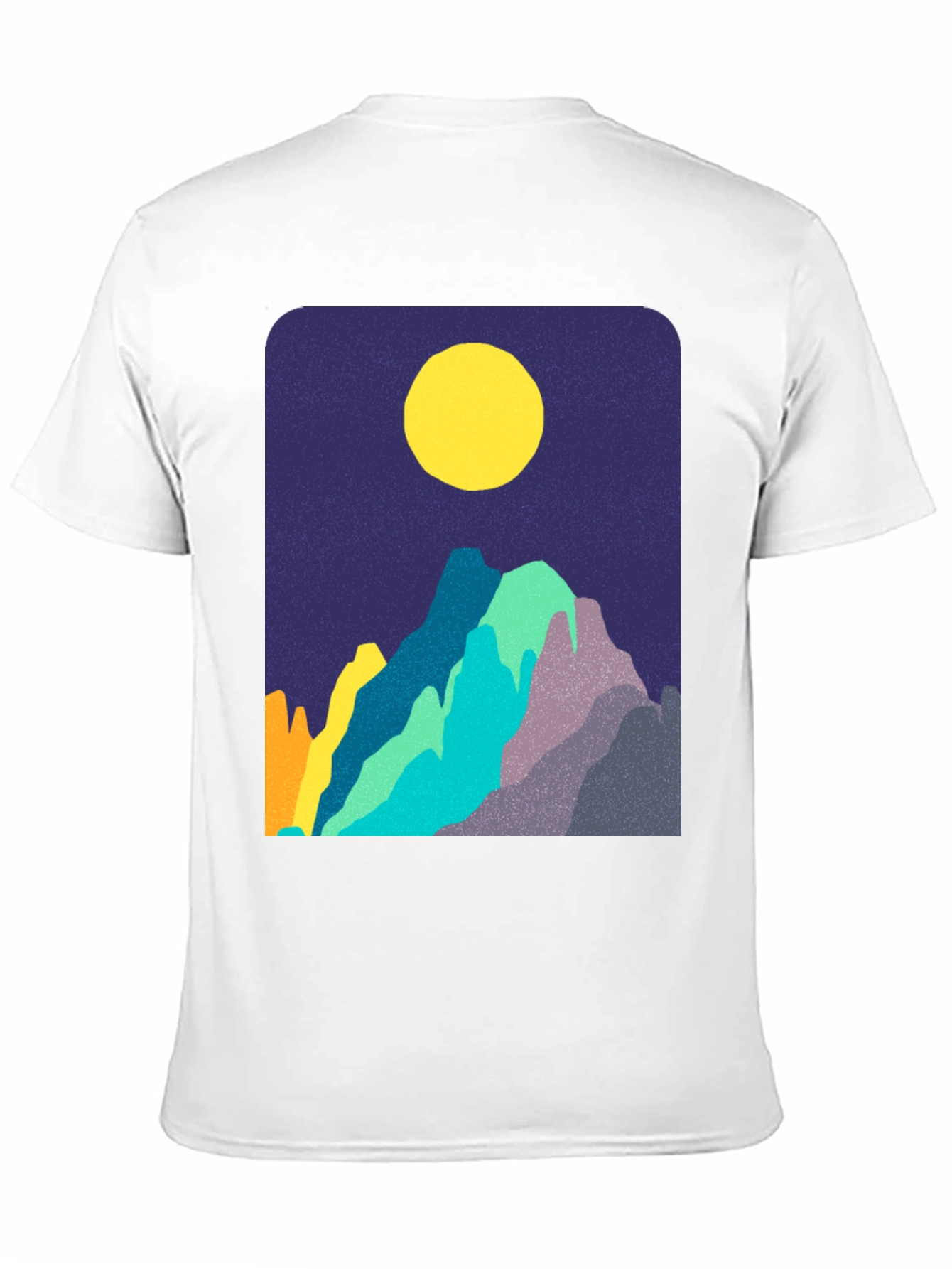 Abstract Mountain Scene Graphic T-Shirt