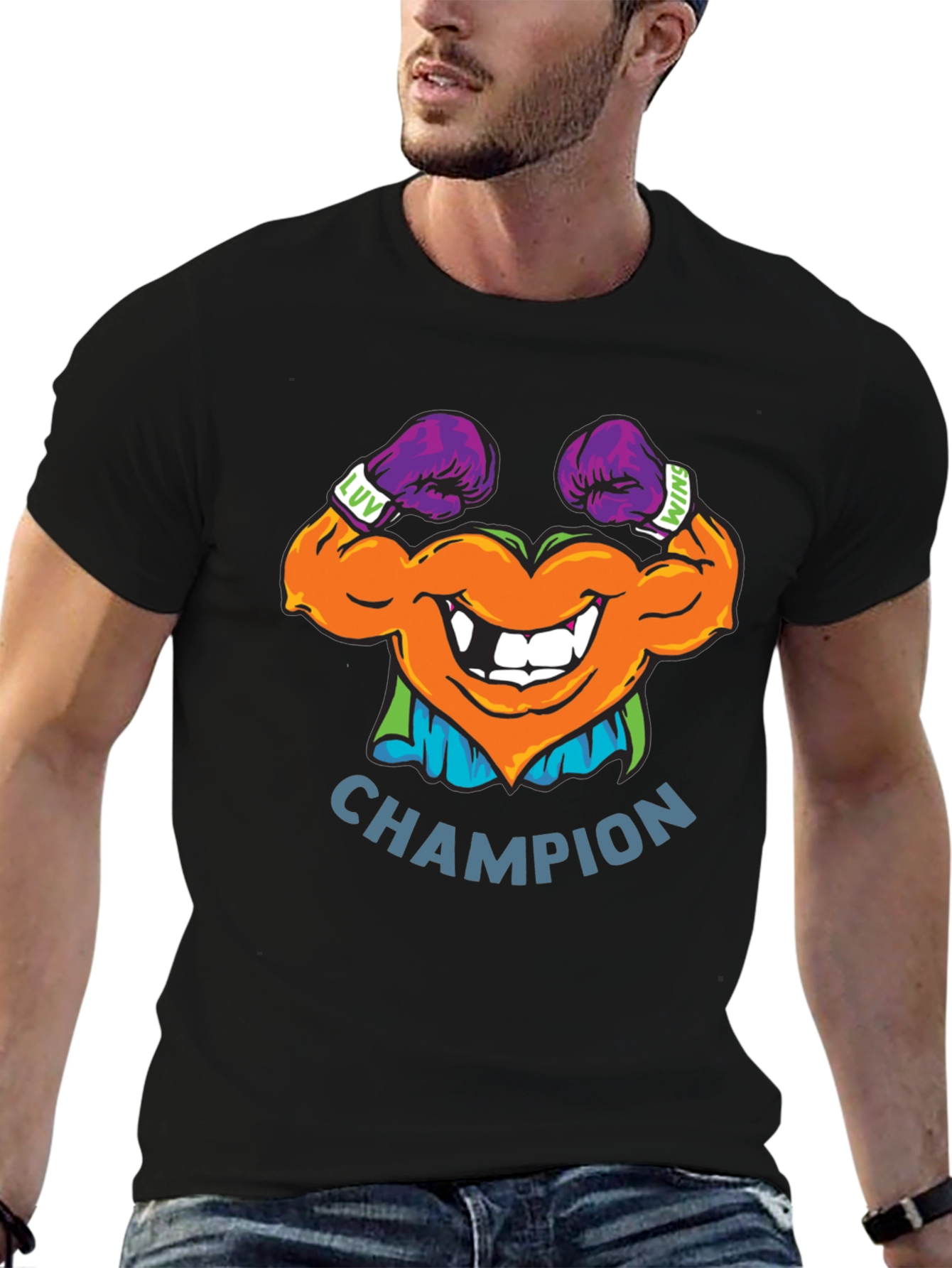 Champion Heart Boxing T-Shirt - LUV Wins!