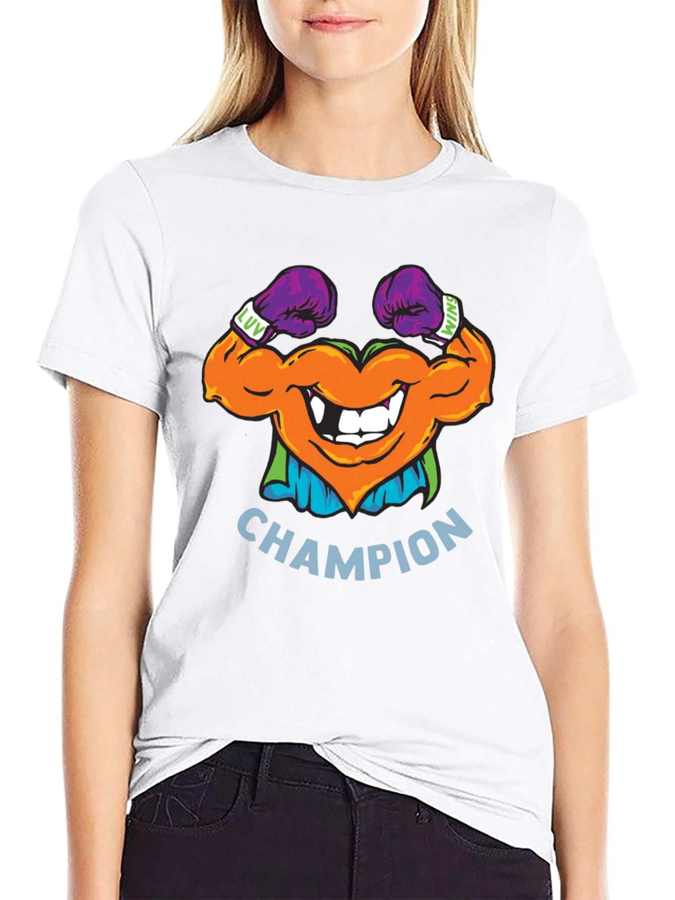Champion Heart Boxing T-Shirt - LUV Wins!