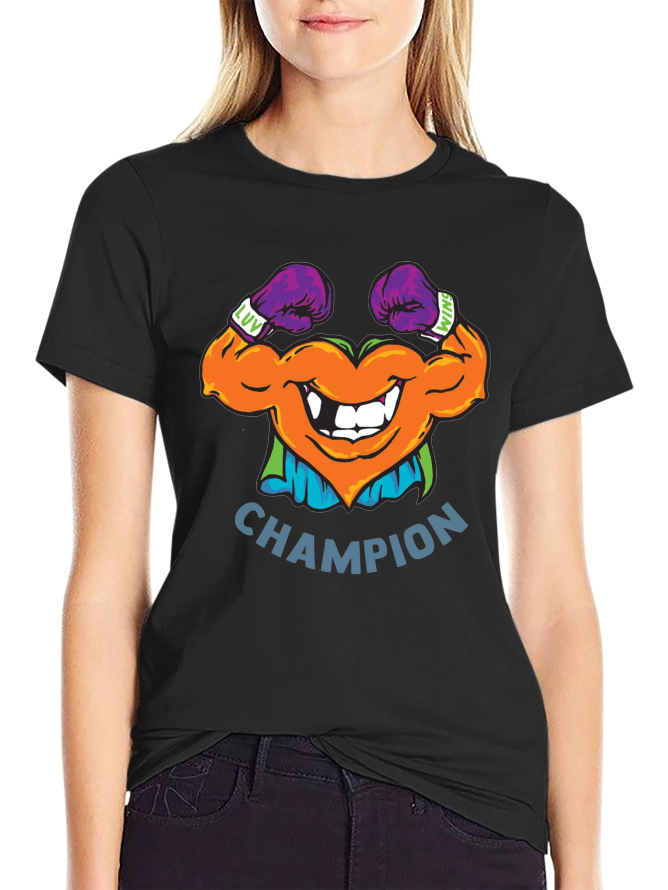 Champion Heart Boxing T-Shirt - LUV Wins!