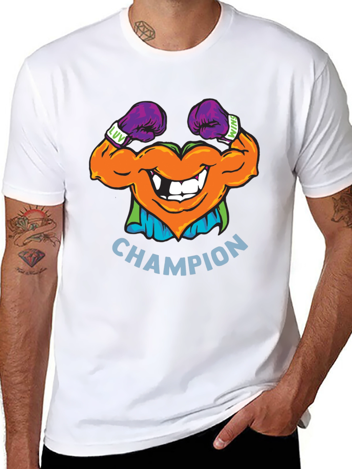 Champion Heart Boxing T-Shirt - LUV Wins!