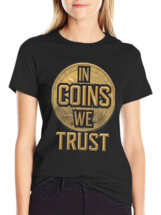 In Coins We Trust Black Graphic Tee