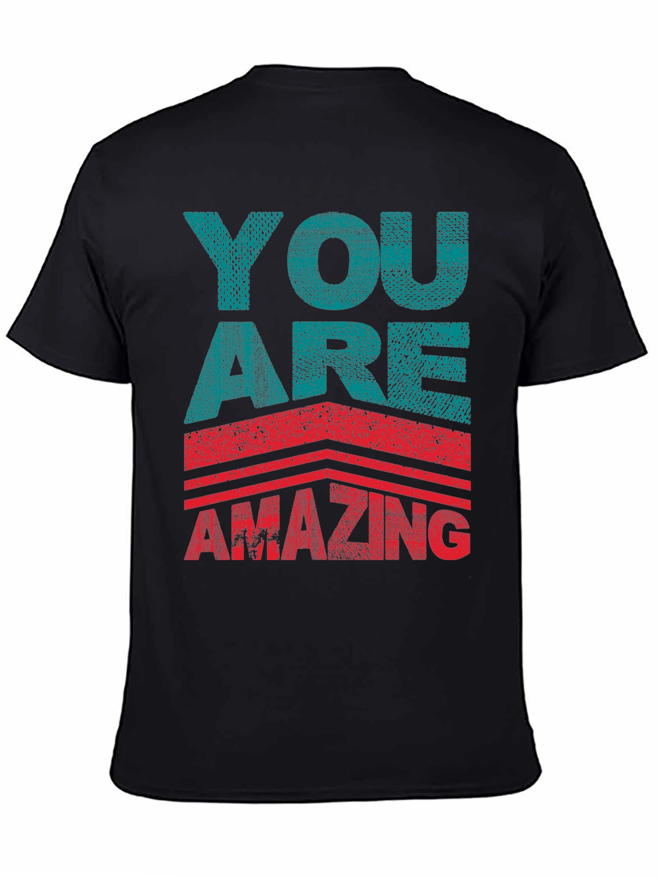 You Are Amazing Graphic Print Black T-Shirt