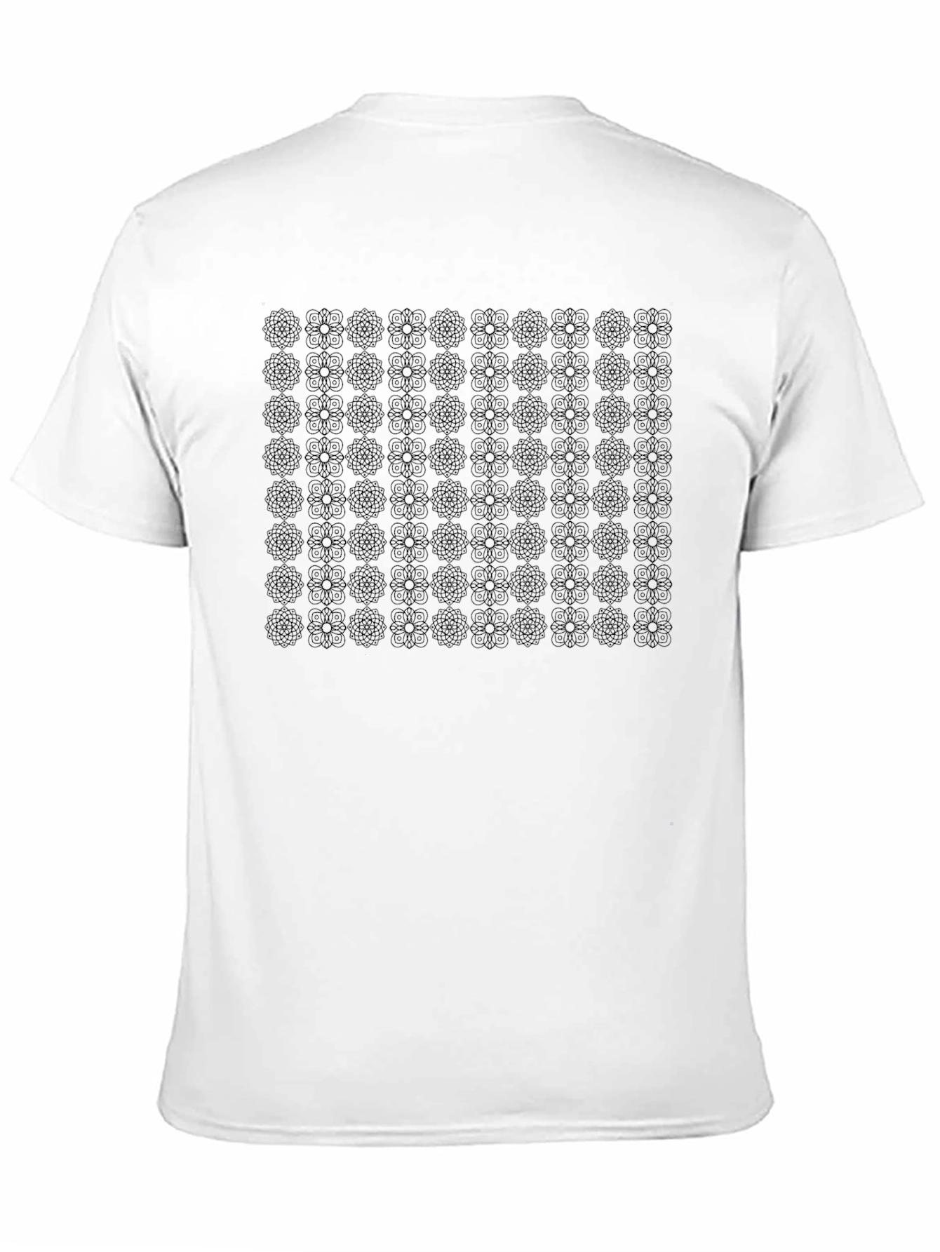 Patterned Black T-Shirt - Modern Geometric Design