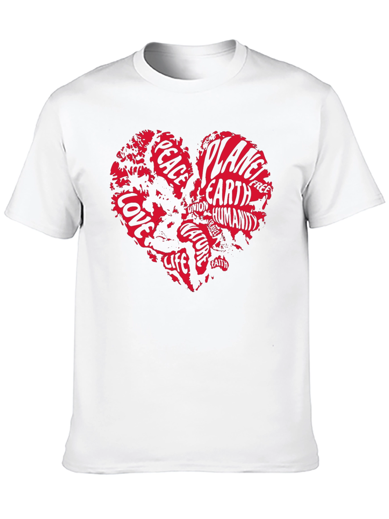 Love Earth Tee - Planet Peace Heart Graphic T-Shirt