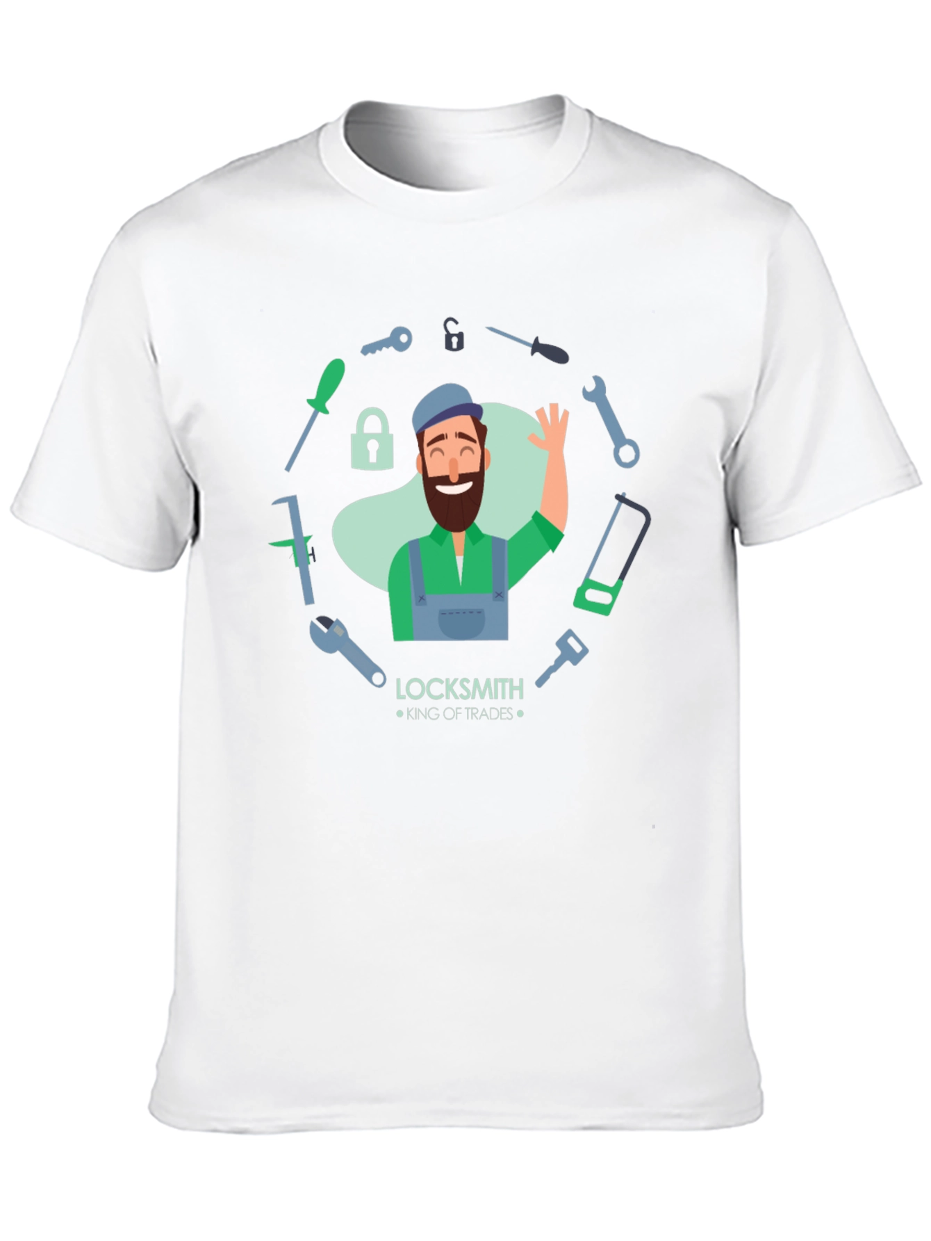 Locksmith King of Trades Black T-Shirt