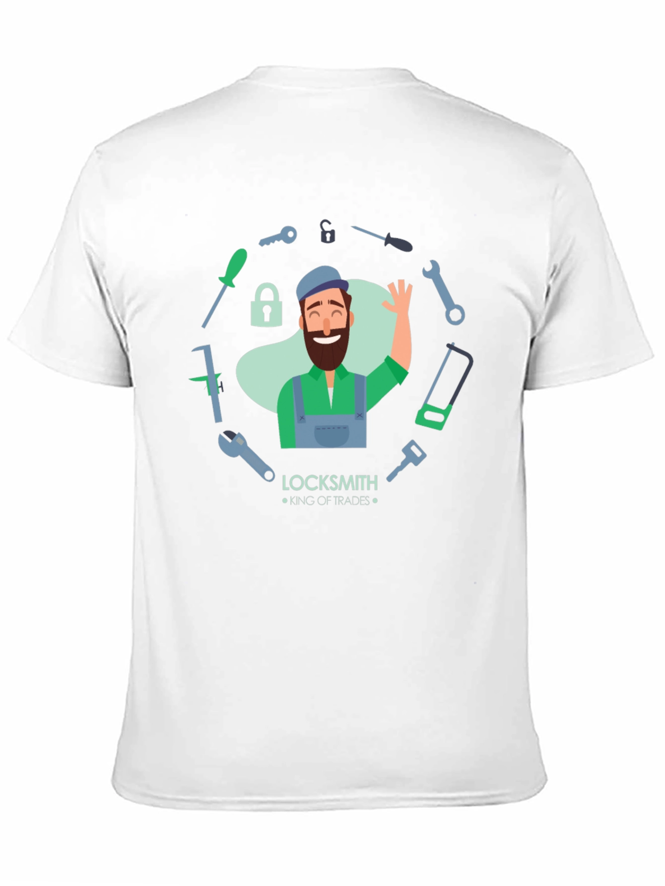 Locksmith King of Trades Black T-Shirt