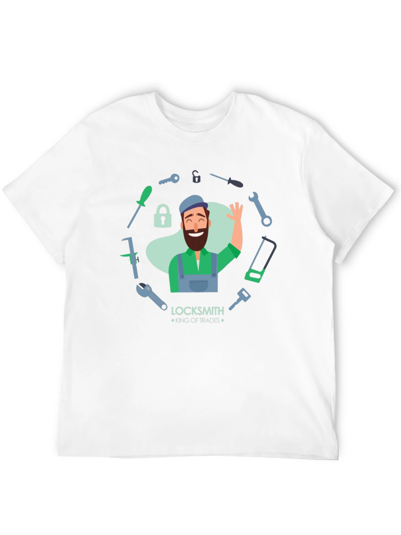 Locksmith King of Trades Black T-Shirt