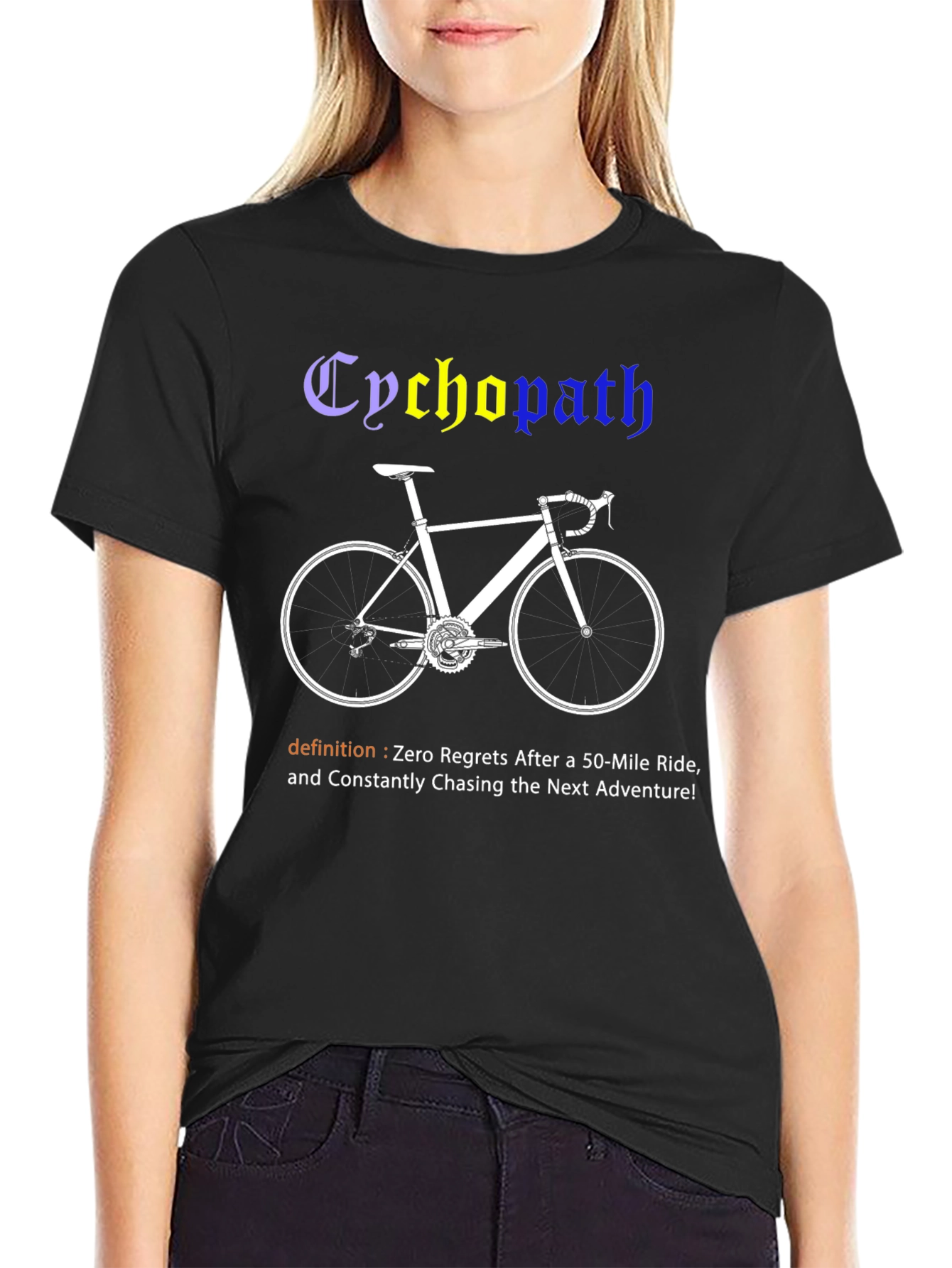 Cychopath Cycling T-Shirt - Zero Regrets Ride