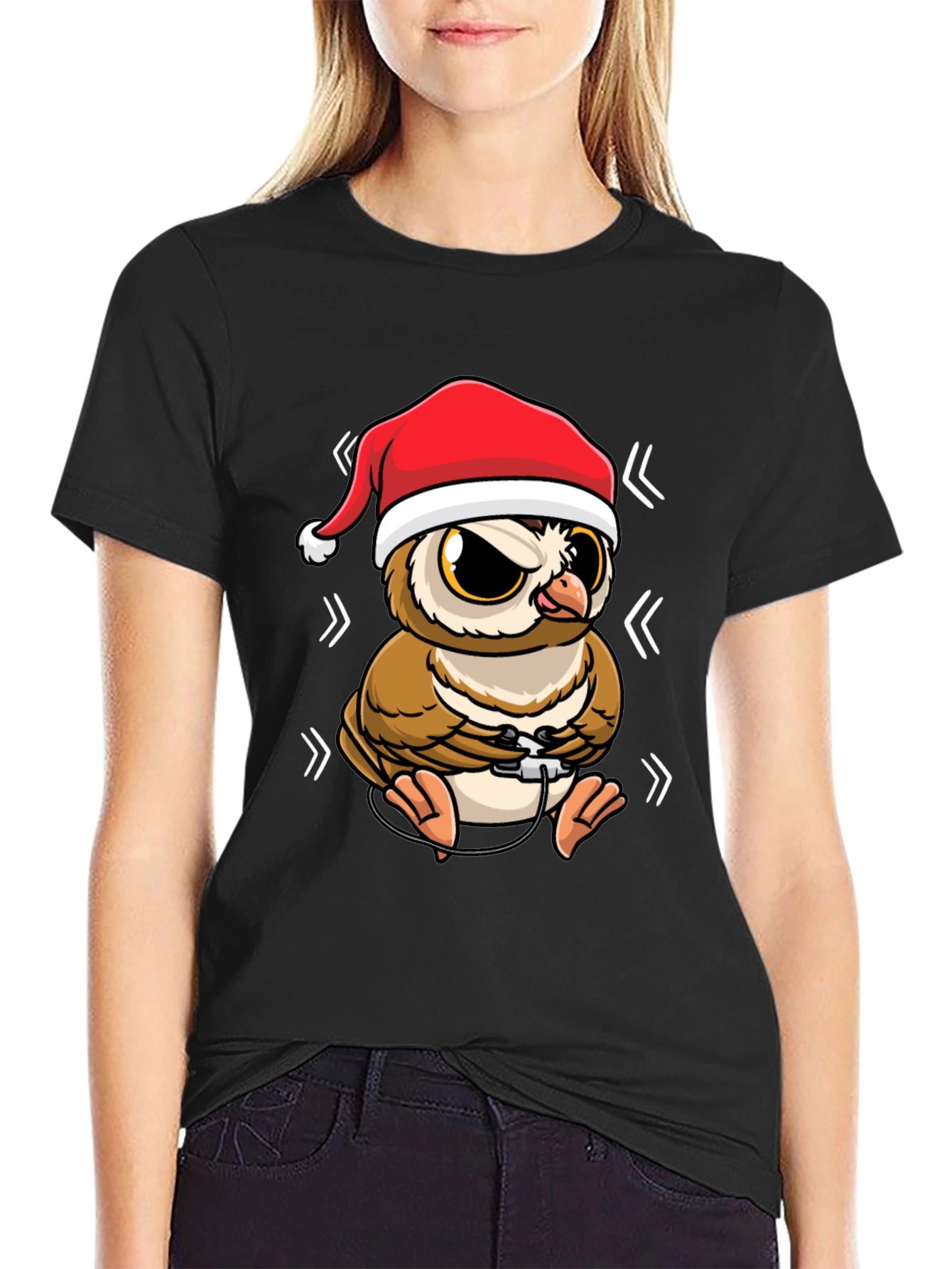 Gamer Owl Christmas T-Shirt - Holiday Fun