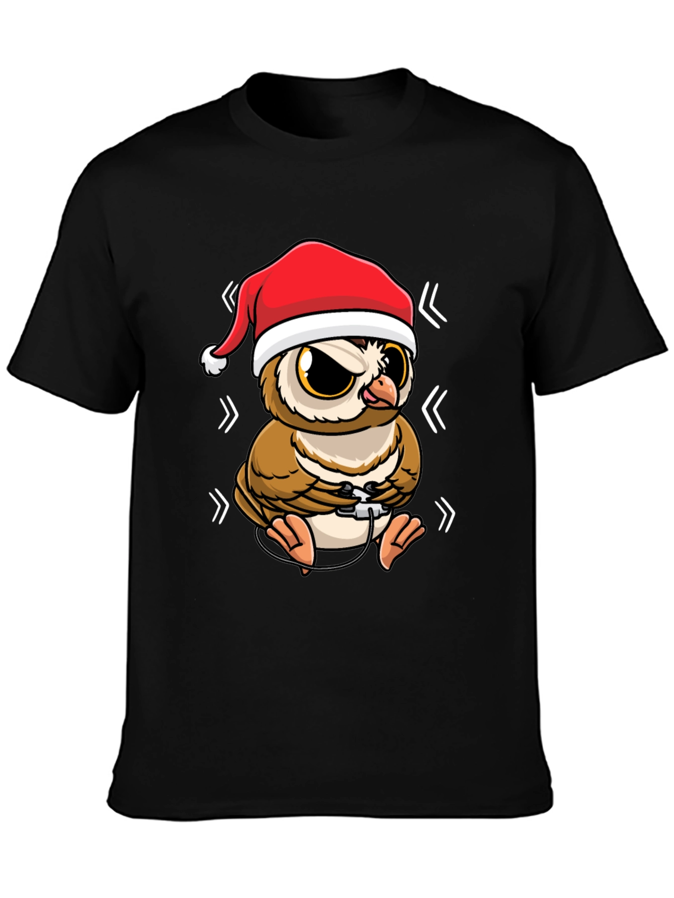 Gamer Owl Christmas T-Shirt - Holiday Fun