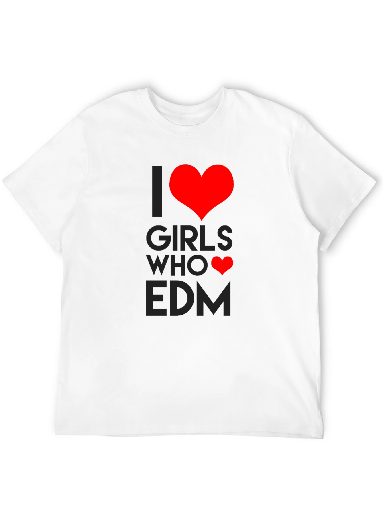 I Heart Girls Who EDM Black T-Shirt