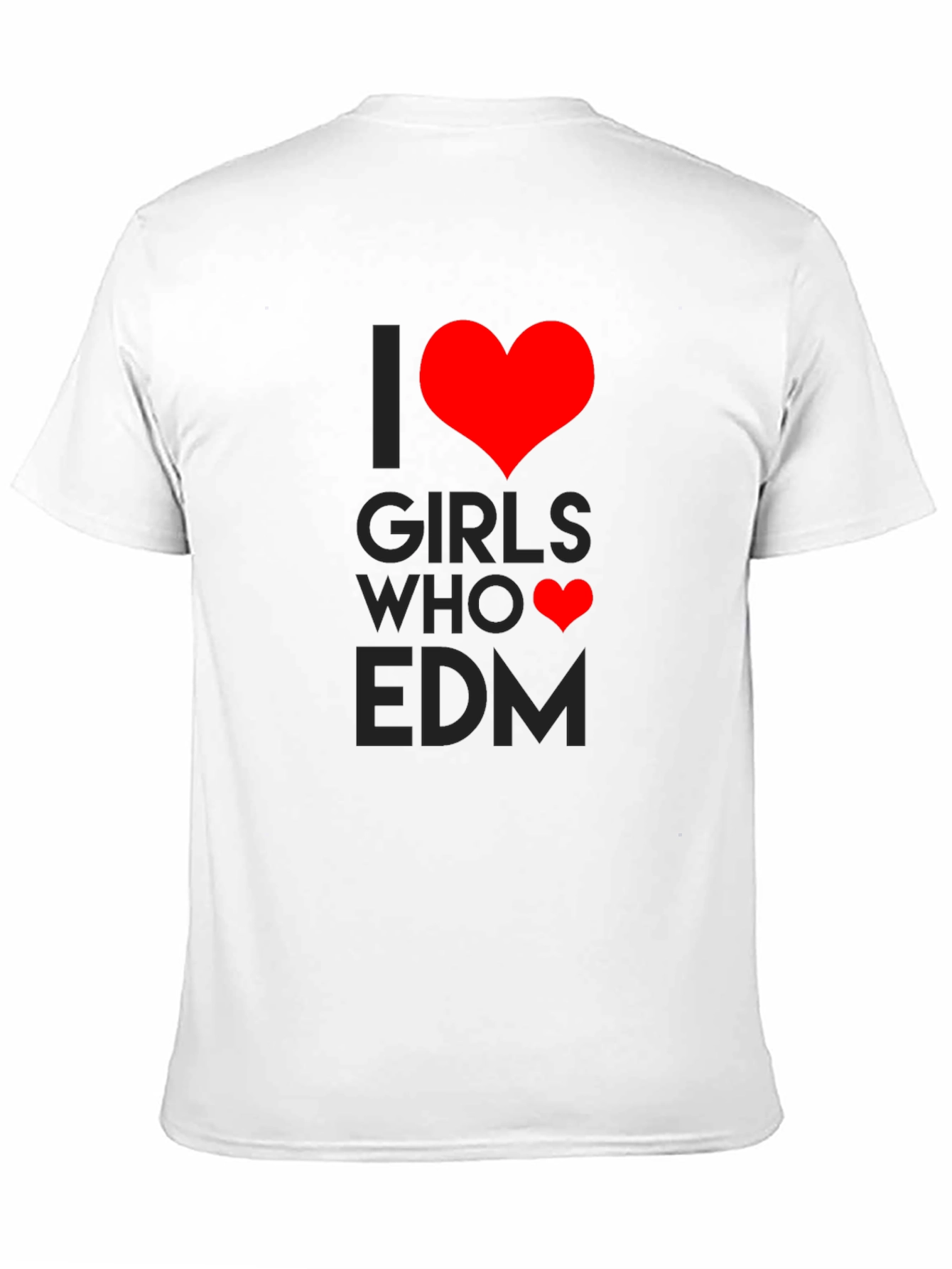 I Heart Girls Who EDM Black T-Shirt