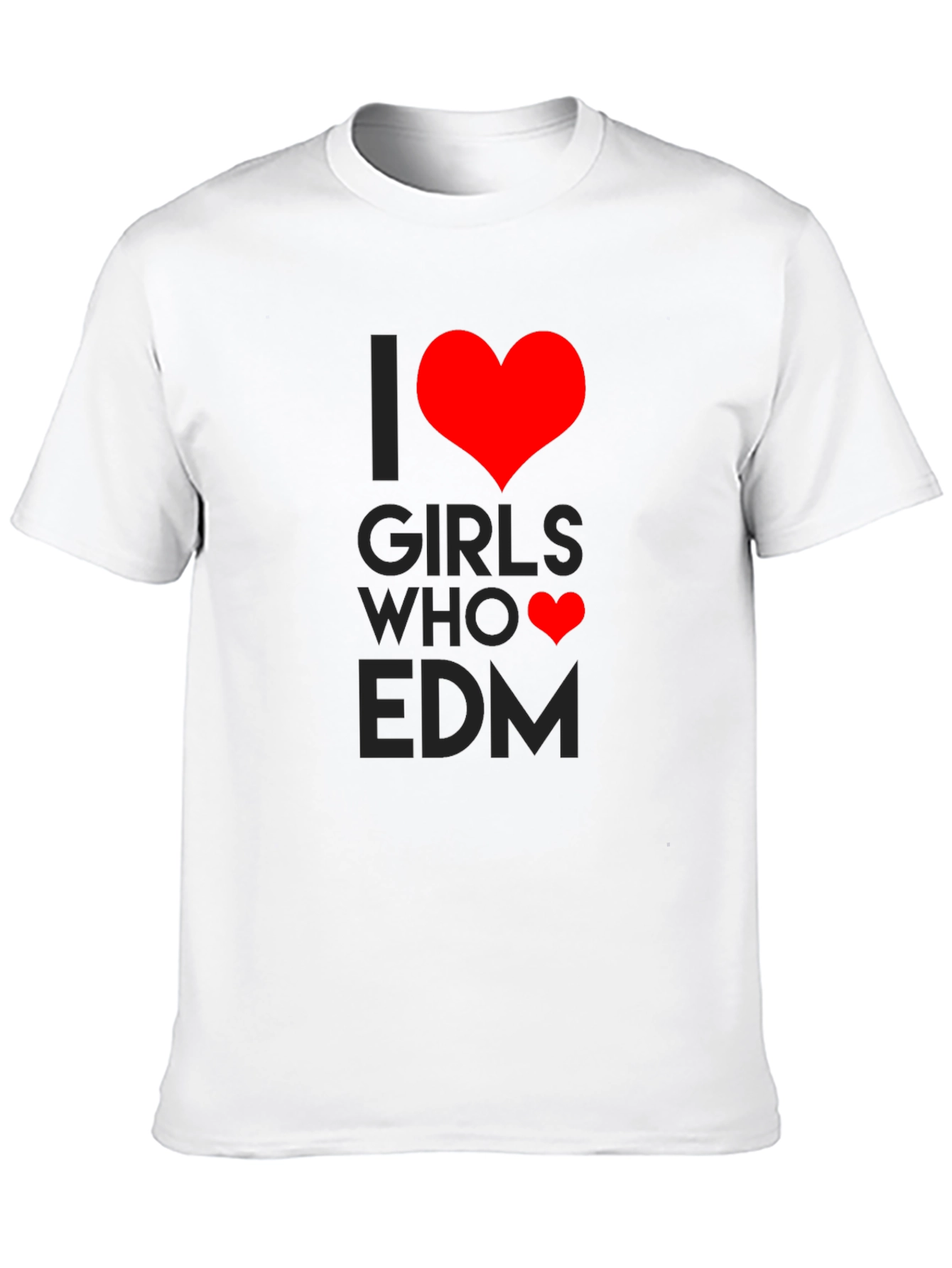 I Heart Girls Who EDM Black T-Shirt