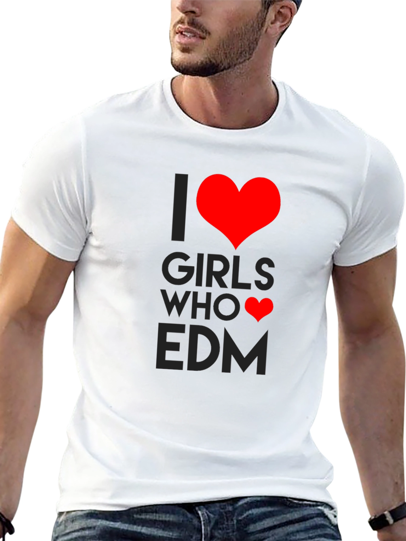 I Heart Girls Who EDM Black T-Shirt