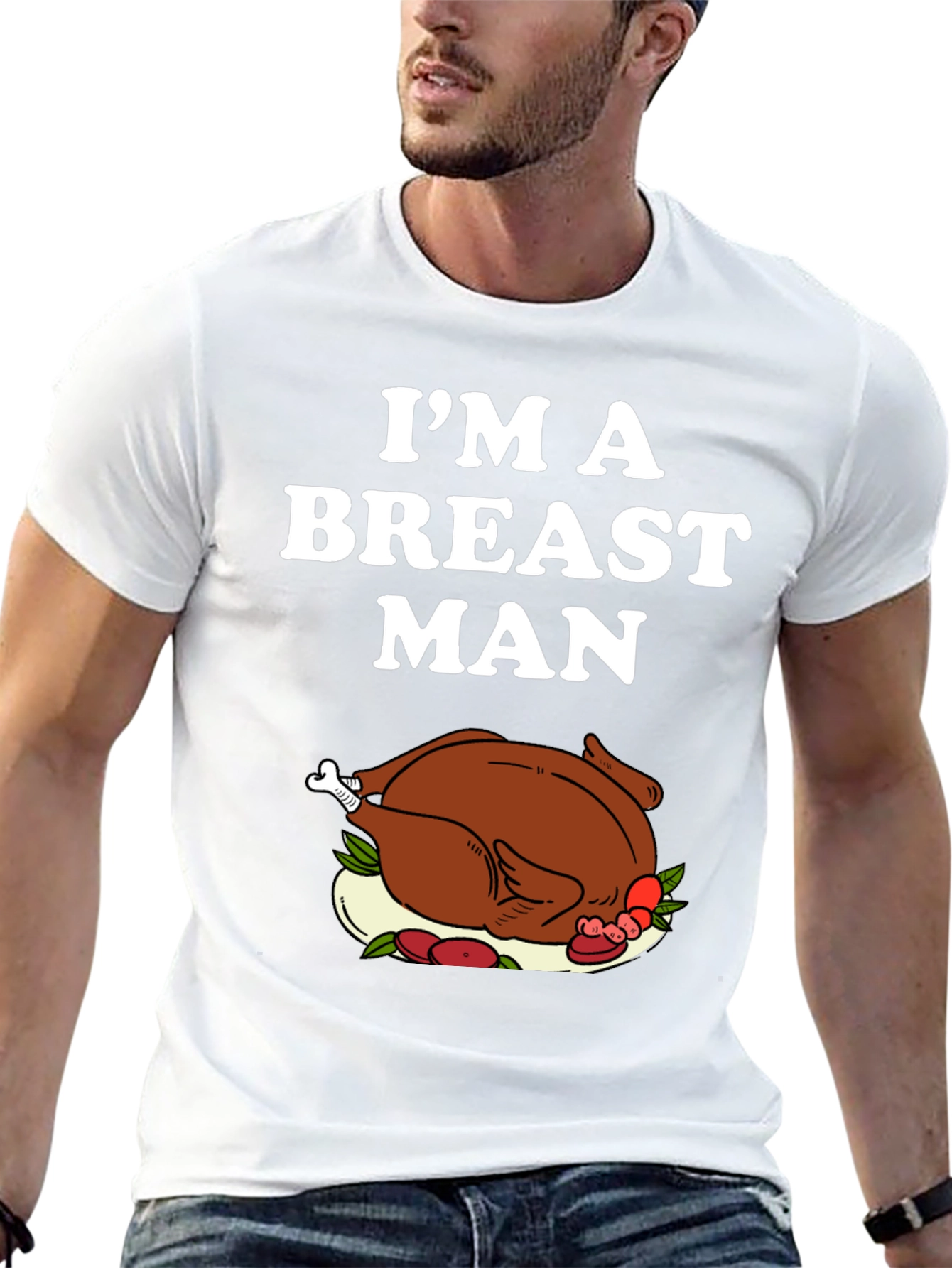 Im A Breast Man Turkey Graphic Tee