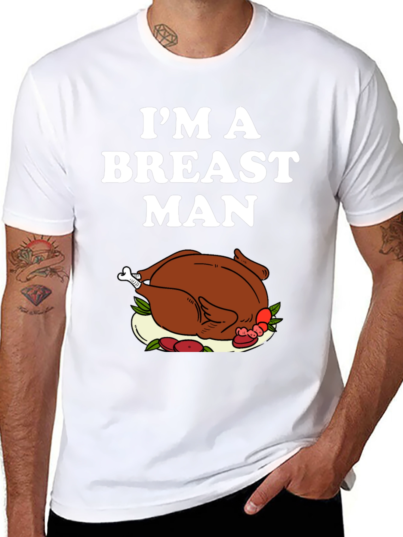 Im A Breast Man Turkey Graphic Tee