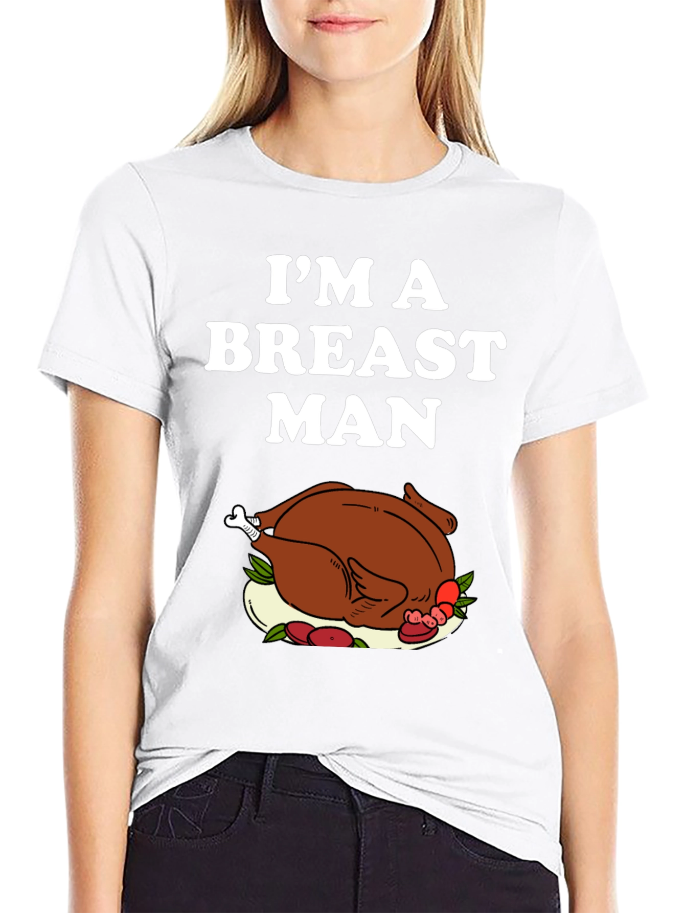 Im A Breast Man Turkey Graphic Tee