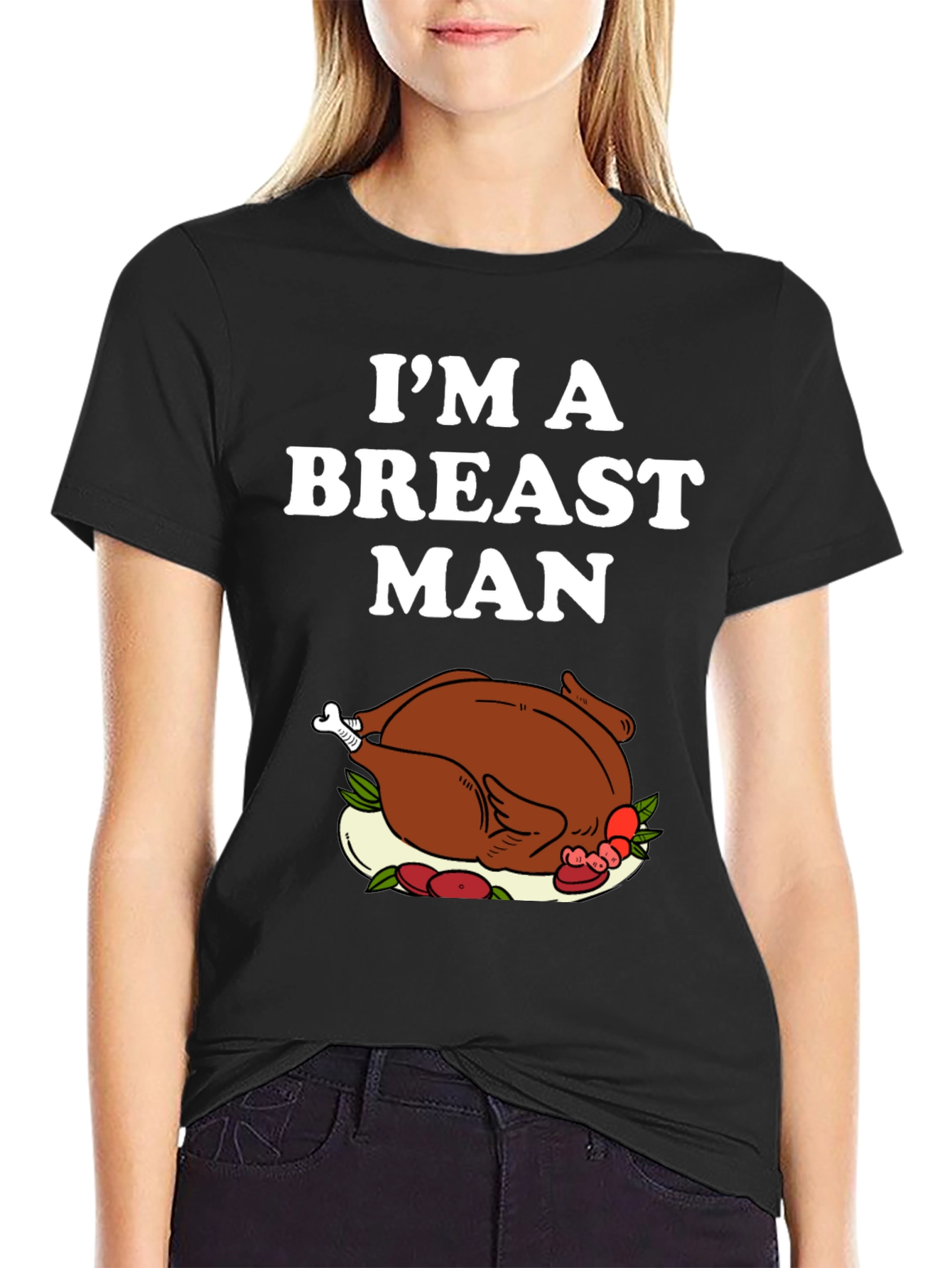 Im A Breast Man Turkey Graphic Tee