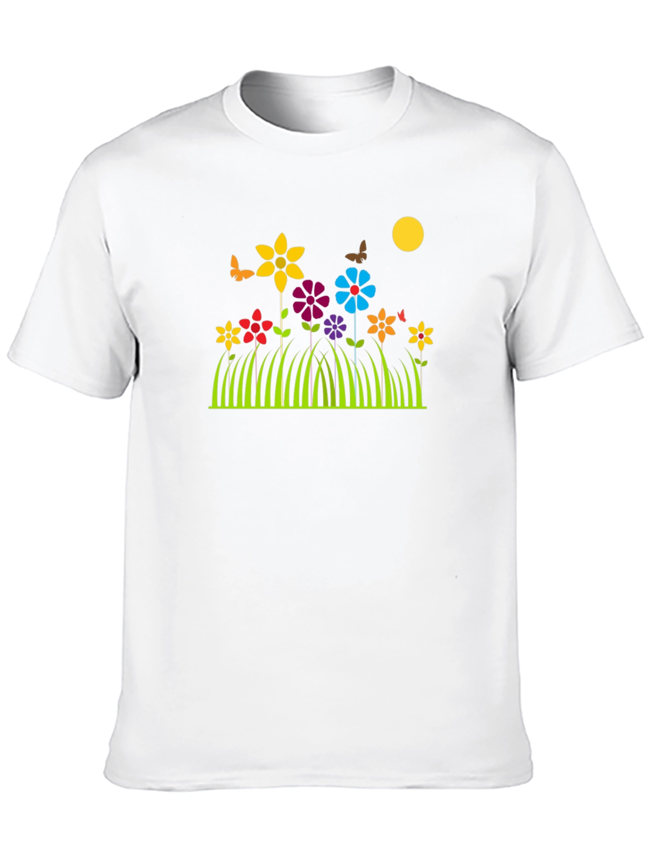 Floral Meadow Graphic T-Shirt - Black
