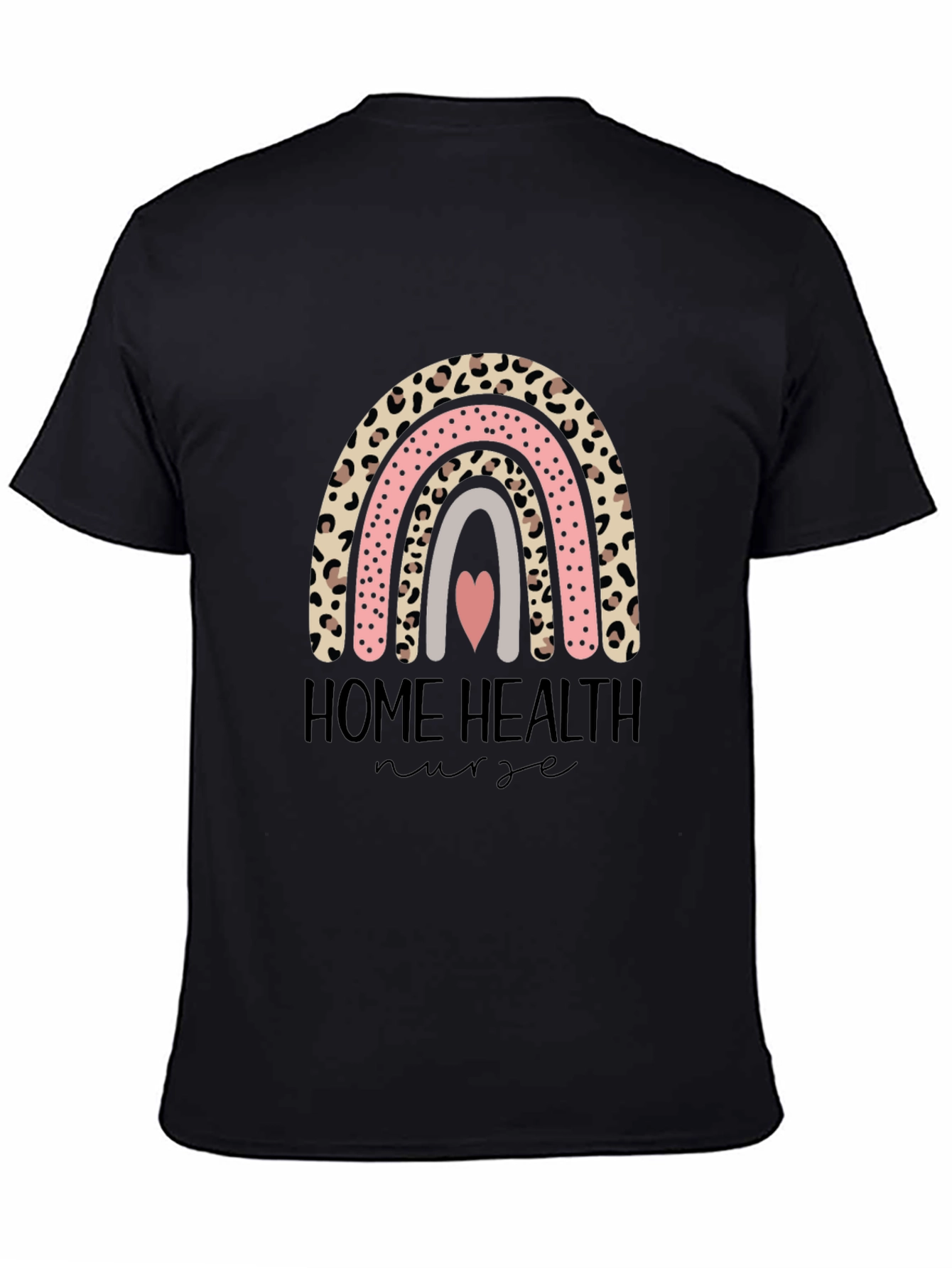 Home Health Nurse Rainbow Graphic T-Shirt