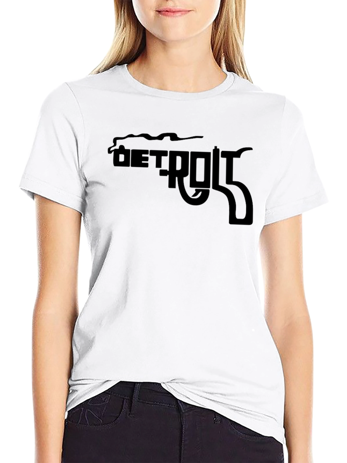 Detroit Gun Graphic Black T-Shirt