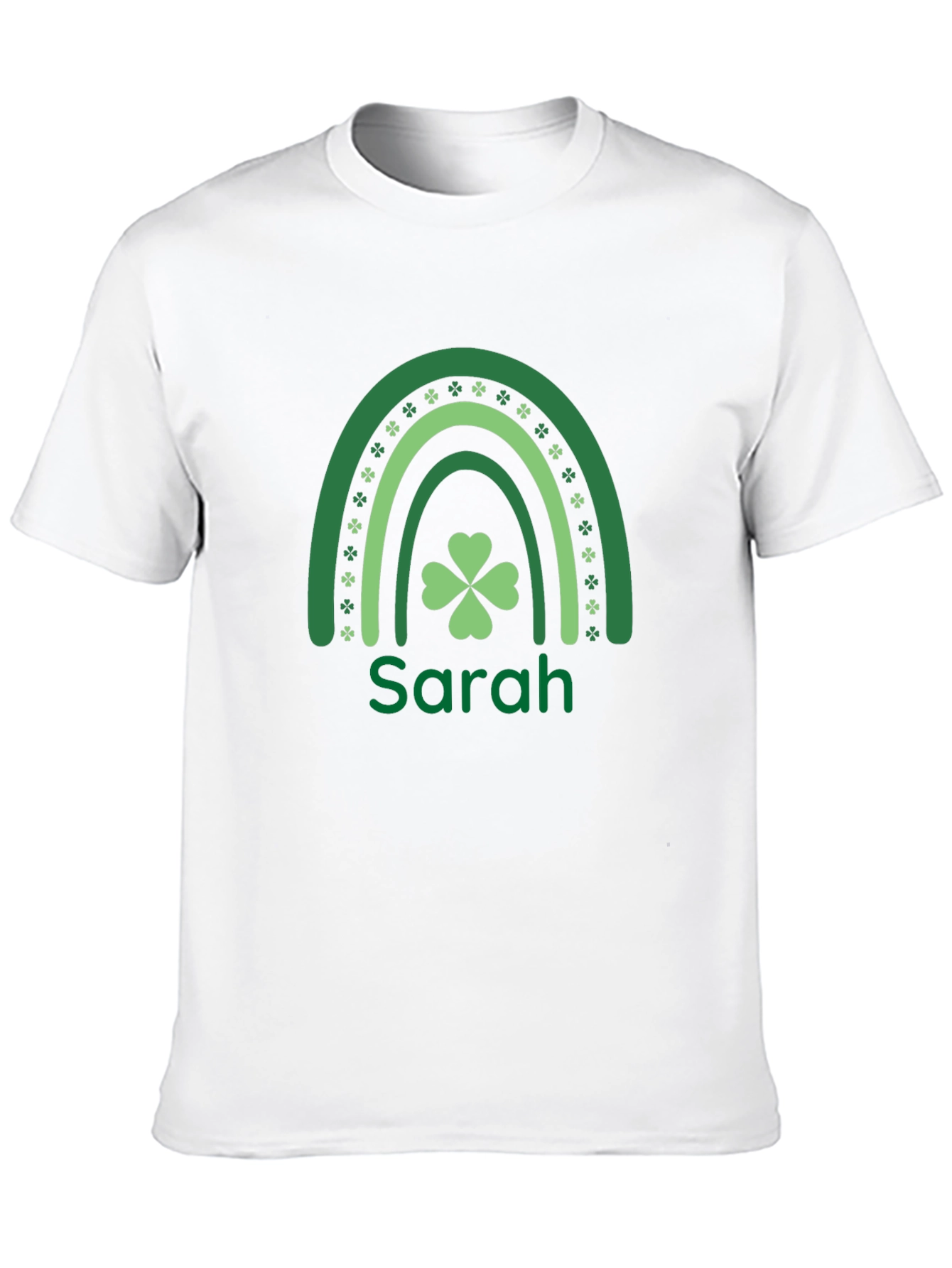Sarahs St. Patricks Day Rainbow Clover Tee