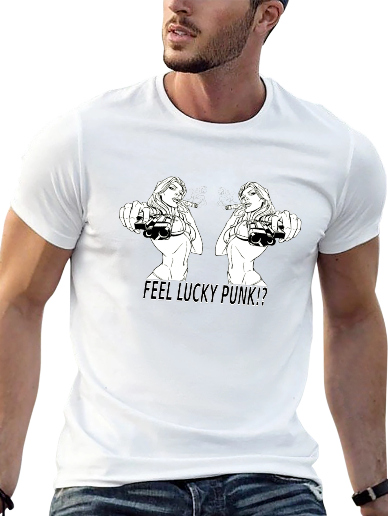 Feel Lucky Punk Graphic T-Shirt