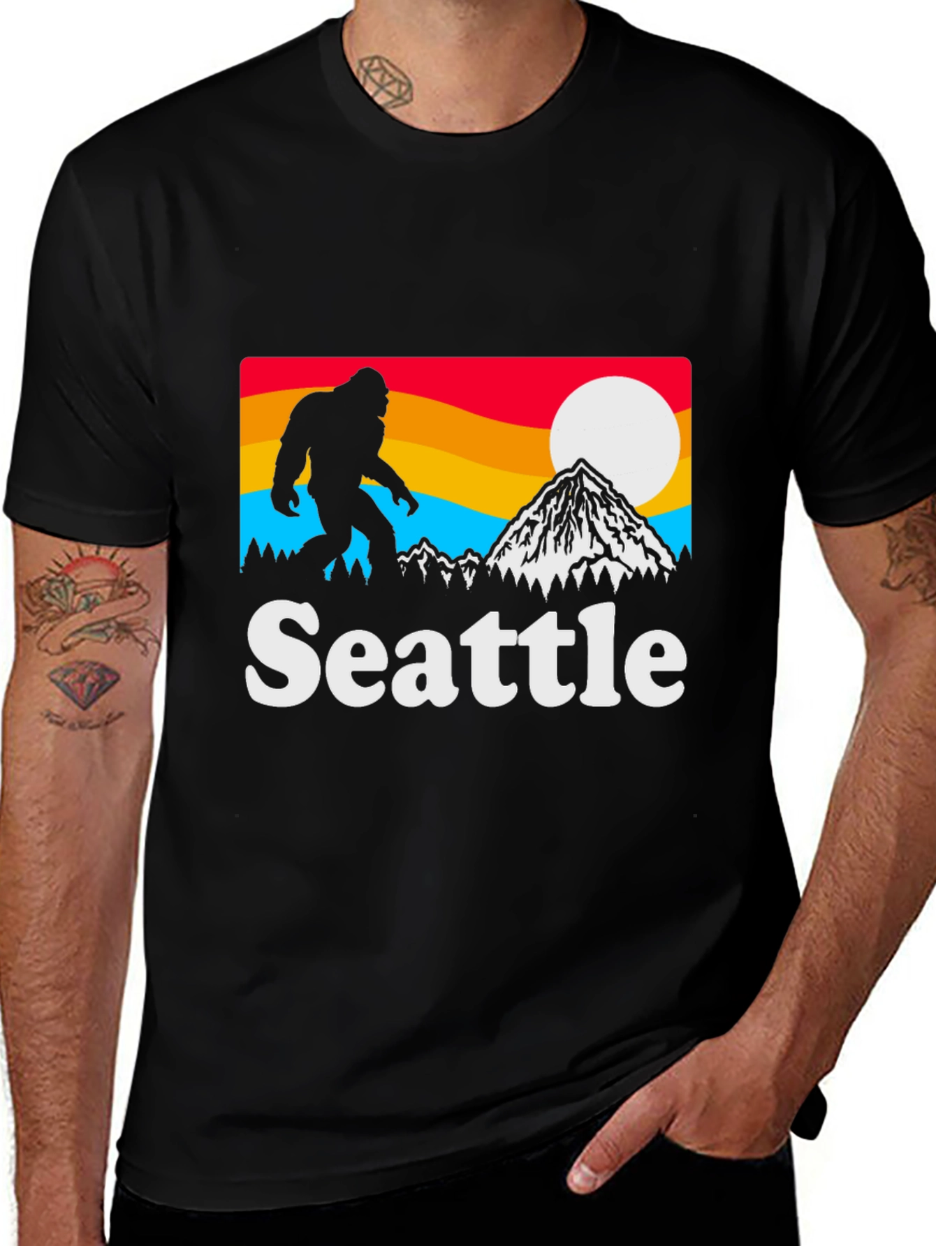 Seattle Bigfoot T-Shirt - Mountain Design