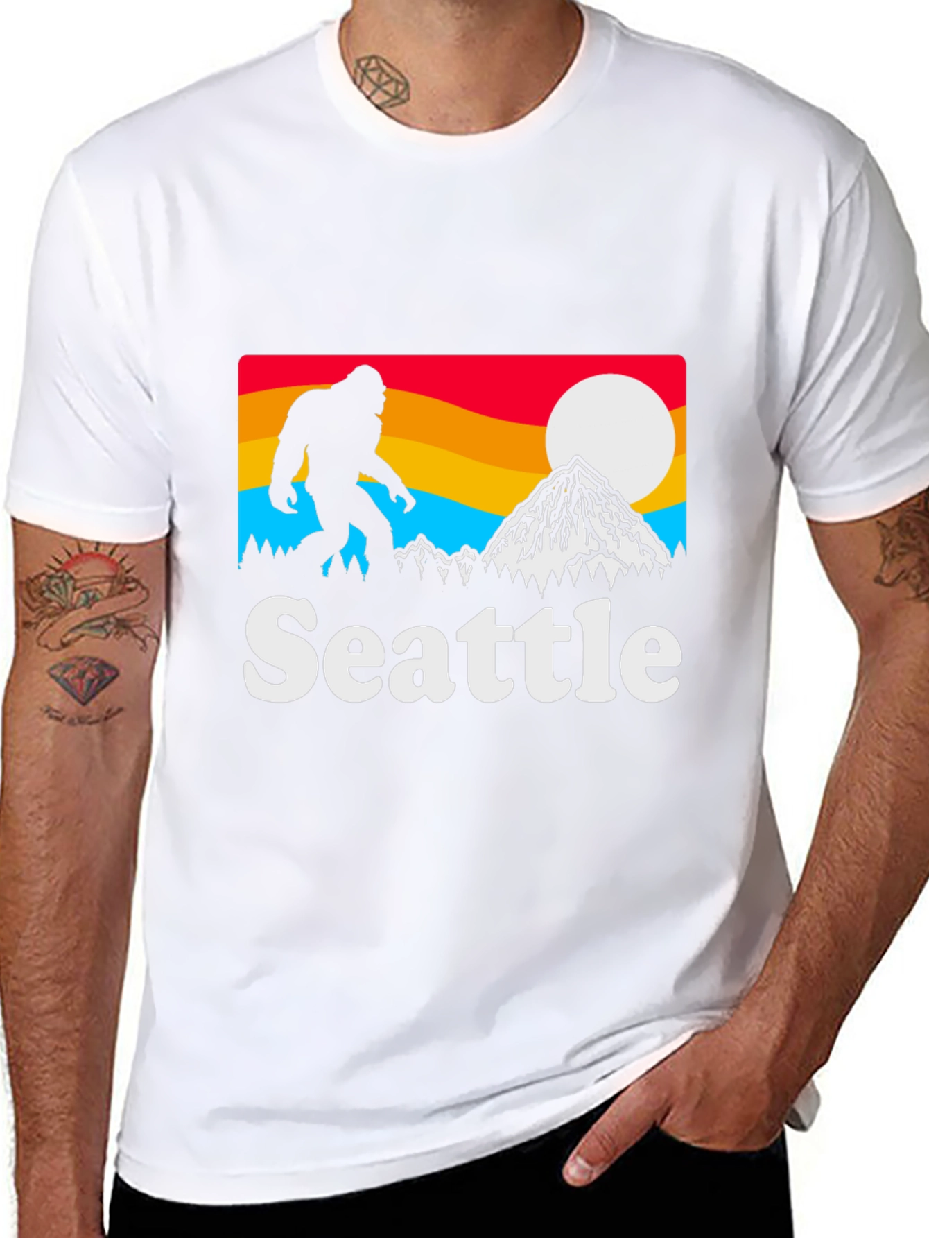 Seattle Bigfoot T-Shirt - Mountain Design