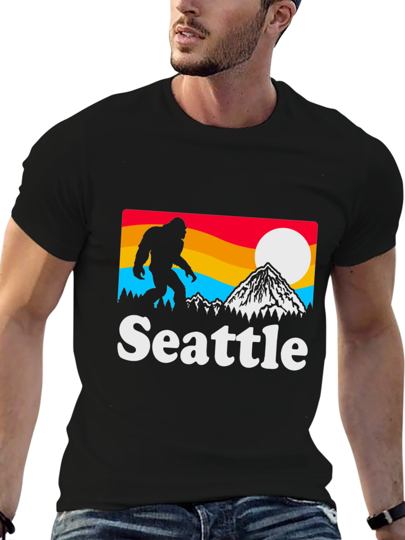 Seattle Bigfoot T-Shirt - Mountain Design