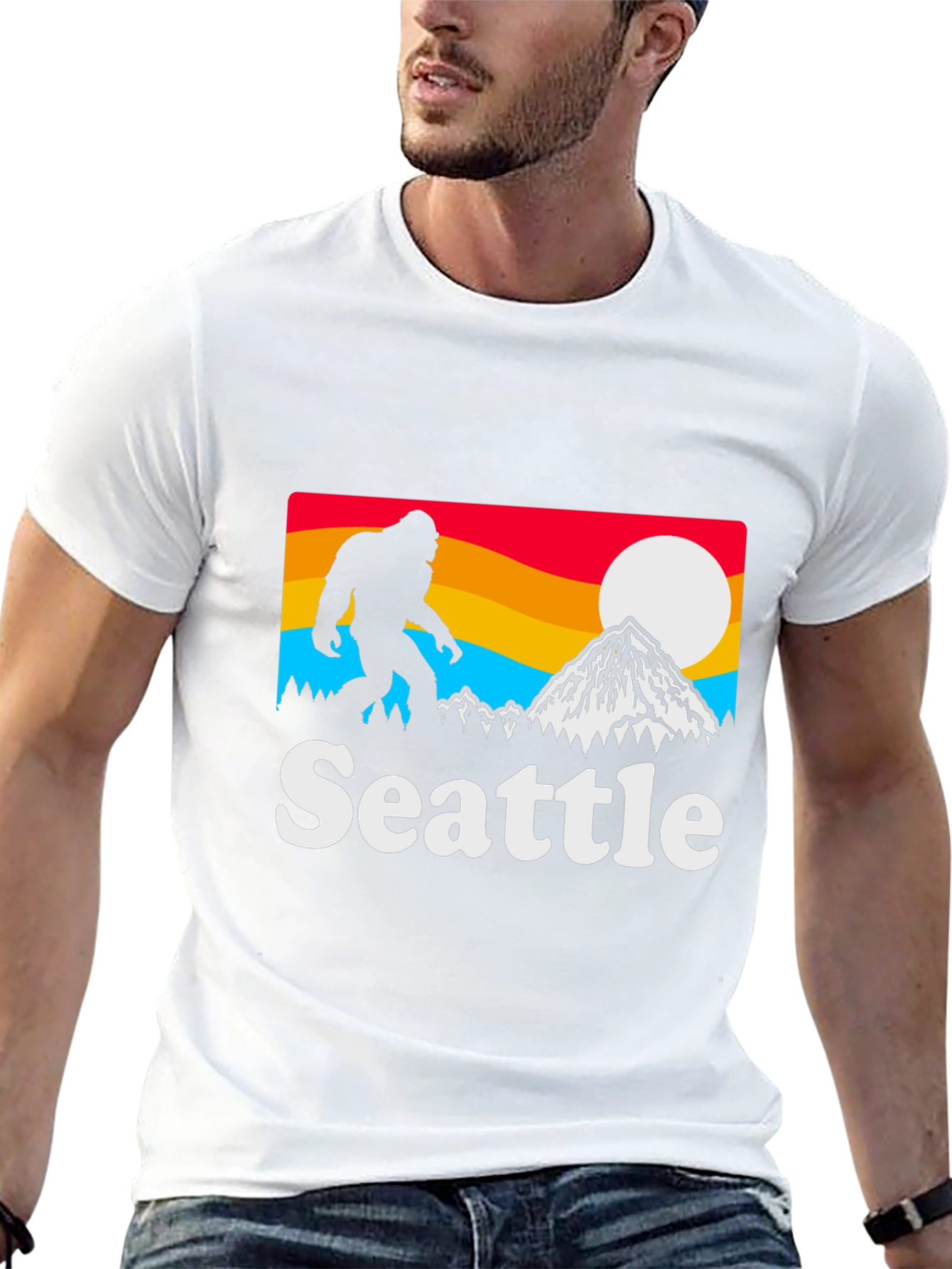 Seattle Bigfoot T-Shirt - Mountain Design