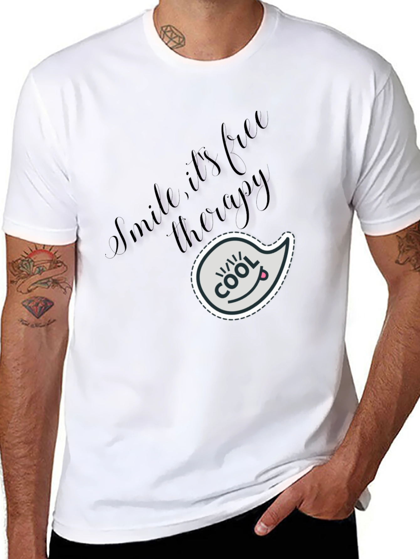 Smile Therapy Graphic T-Shirt - Cool Comfort