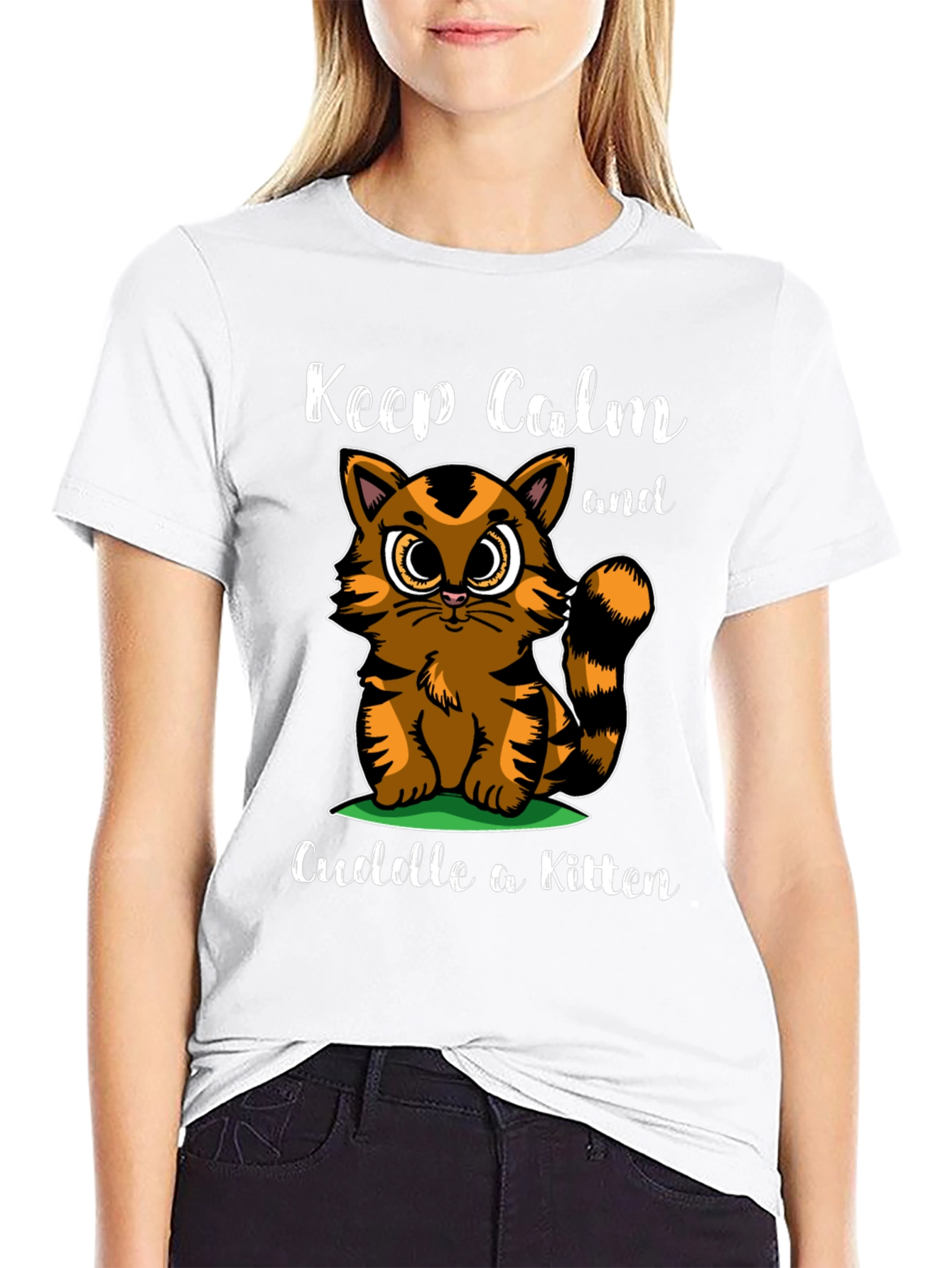 Keep Calm Kitten Graphic T-Shirt