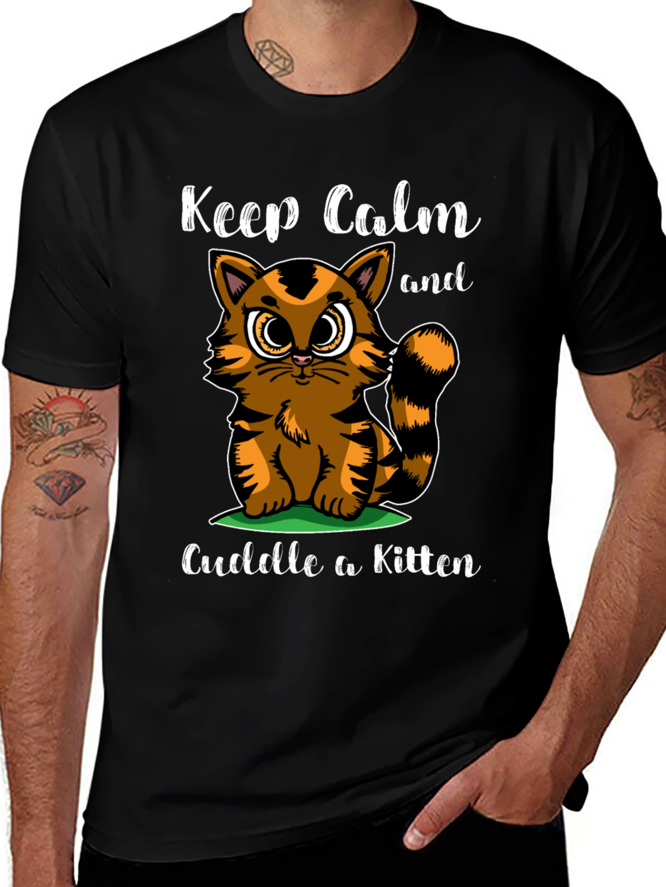 Keep Calm Kitten Graphic T-Shirt