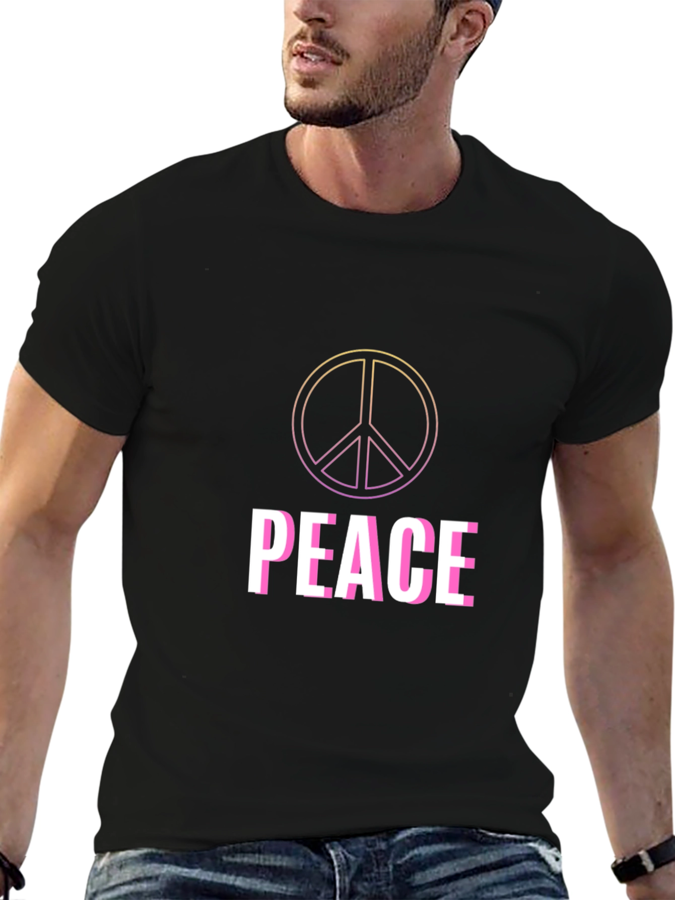 Peace Sign Graphic T-Shirt - Retro Style