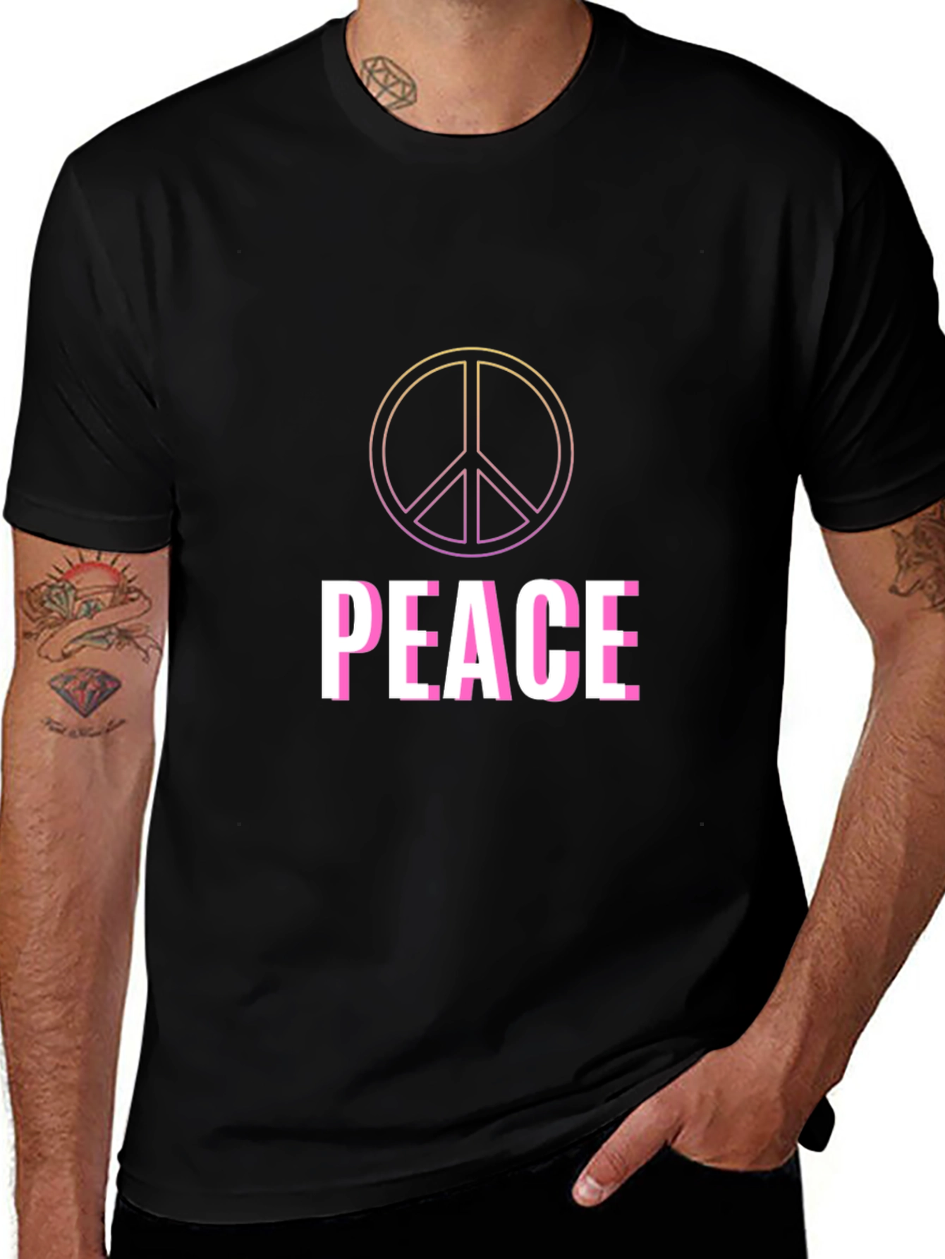 Peace Sign Graphic T-Shirt - Retro Style