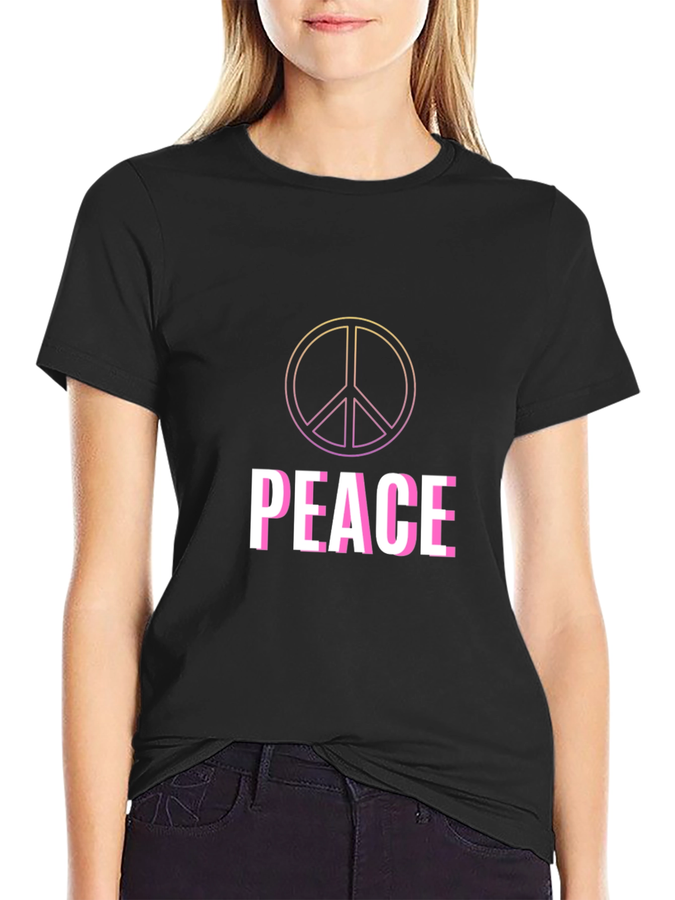Peace Sign Graphic T-Shirt - Retro Style