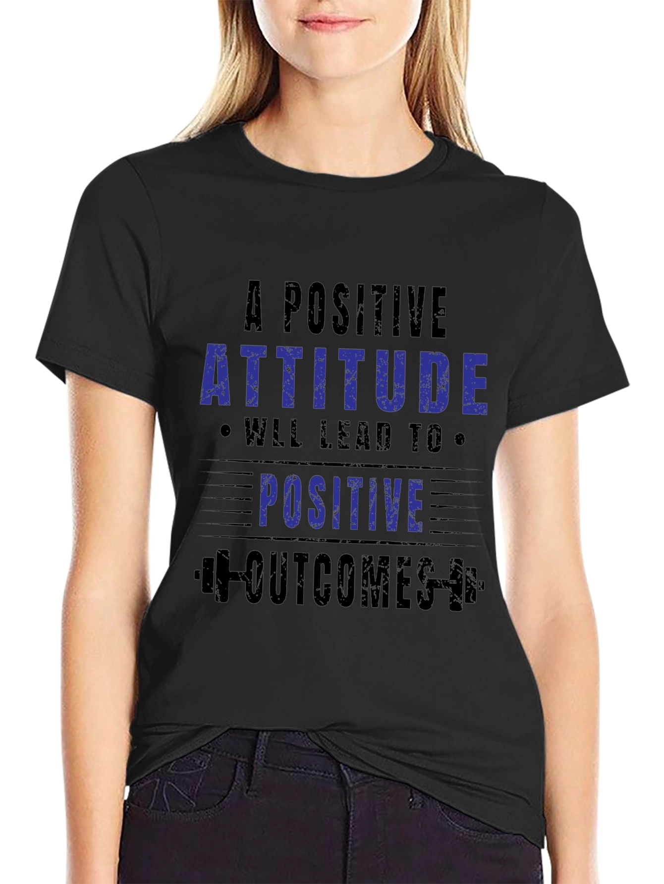 Positive Attitude Graphic T-Shirt - Motivational Tee