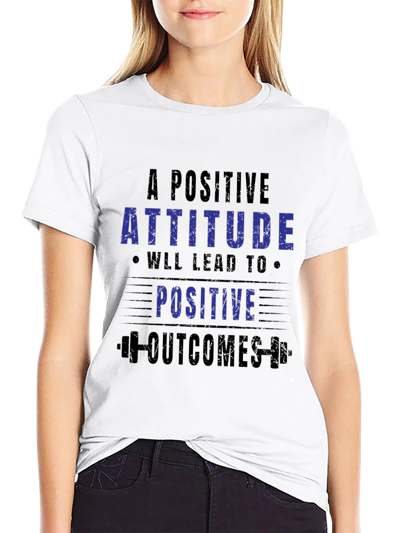Positive Attitude Graphic T-Shirt - Motivational Tee